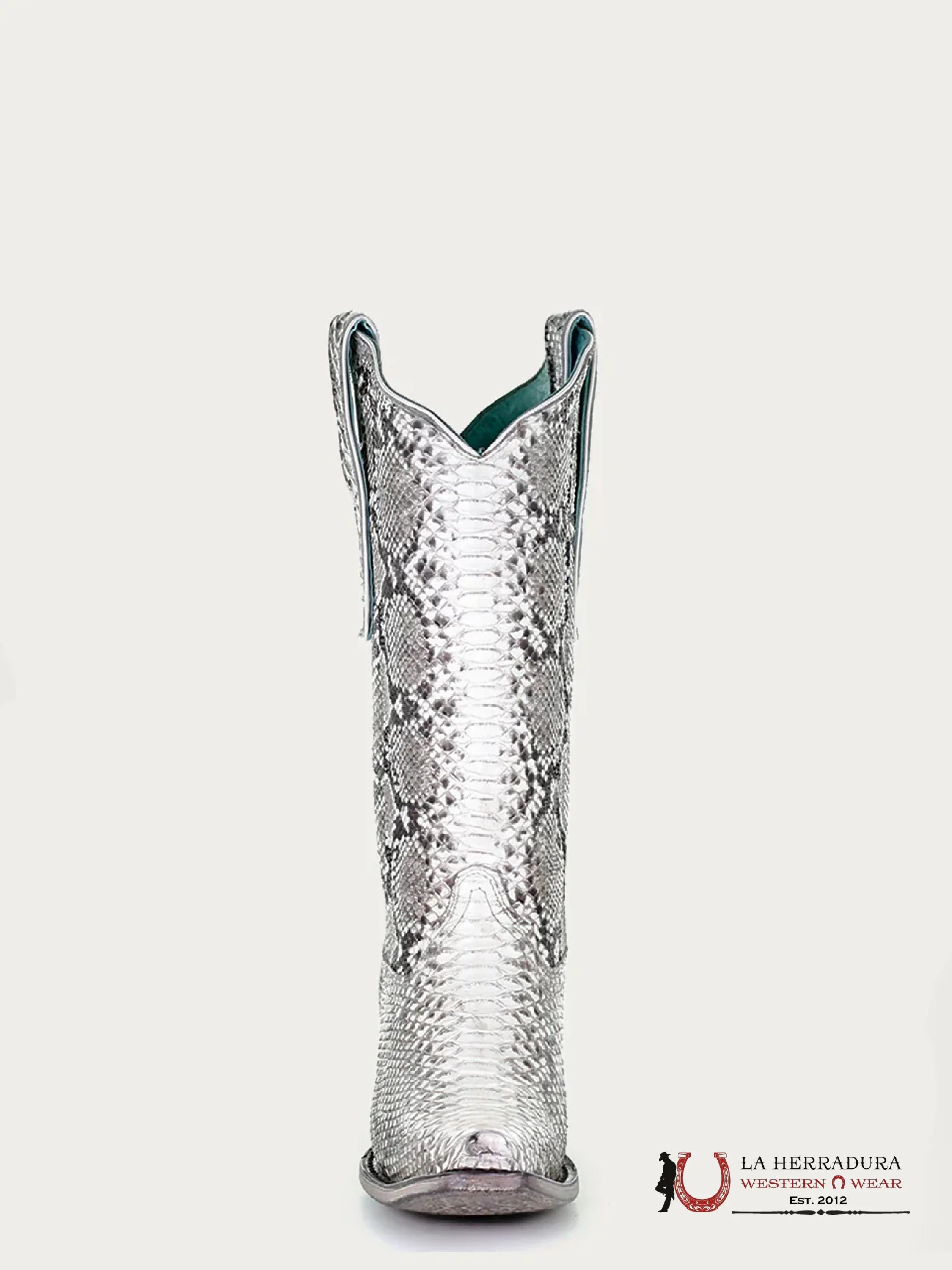 CORRAL LD NATURAL PYTHON POINT TOE-A3798 BOTAS MUJERES