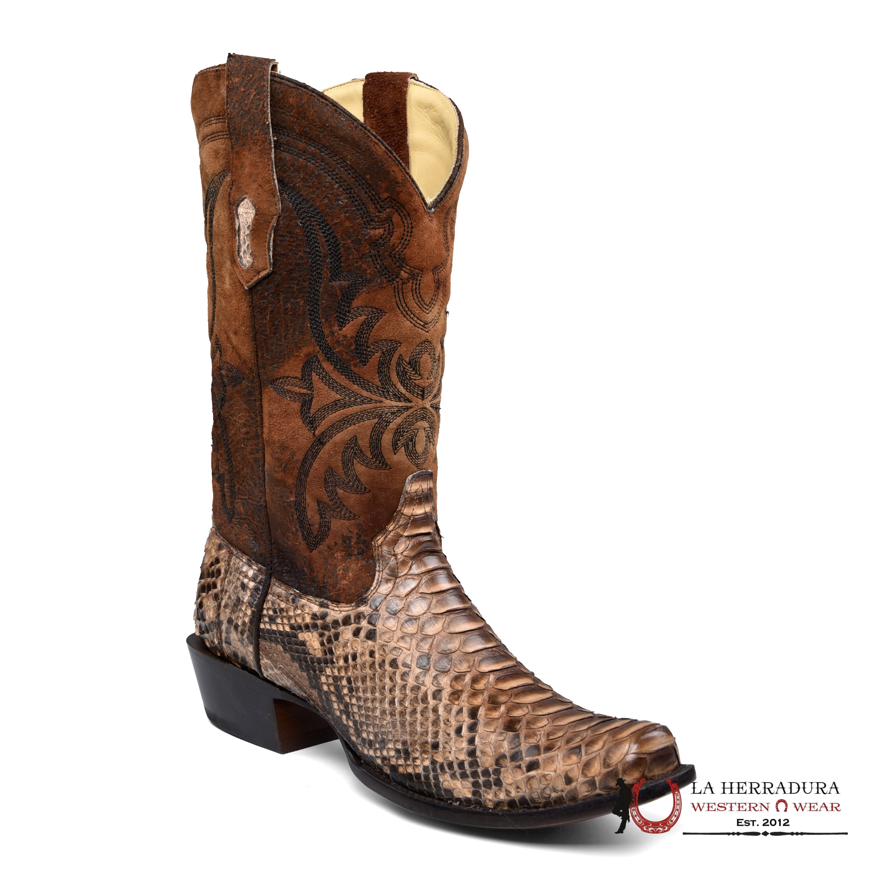 CORRAL MENS Python Embroidery Narrow Toe A4550 BOTAS HOMBRES