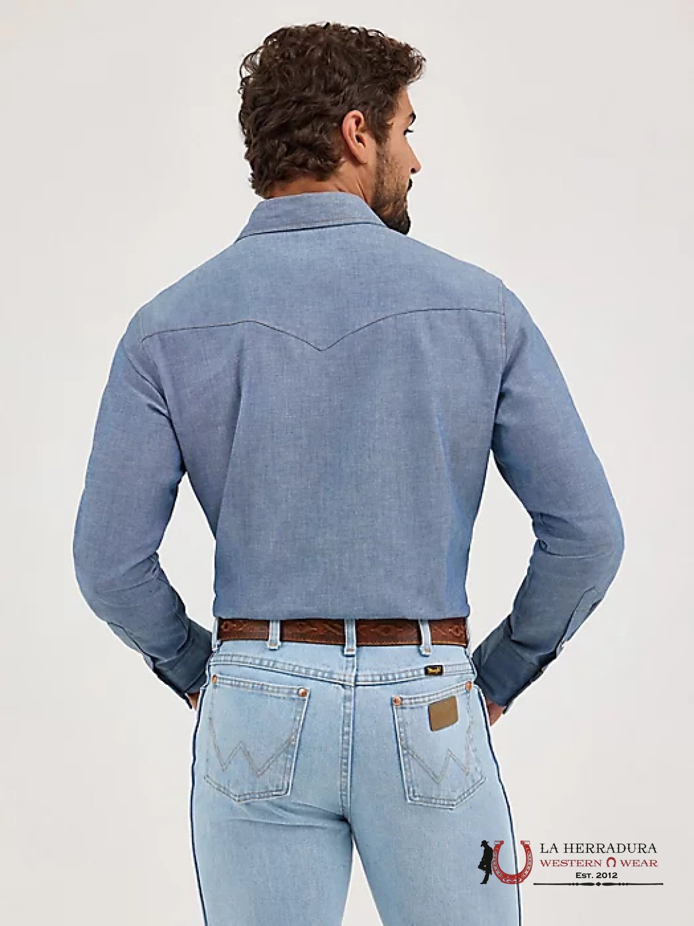 Cowboy Cut® Firm Finish Long Sleeve Western Snap Solid Work Shirt - 1699 Ropa Hombres