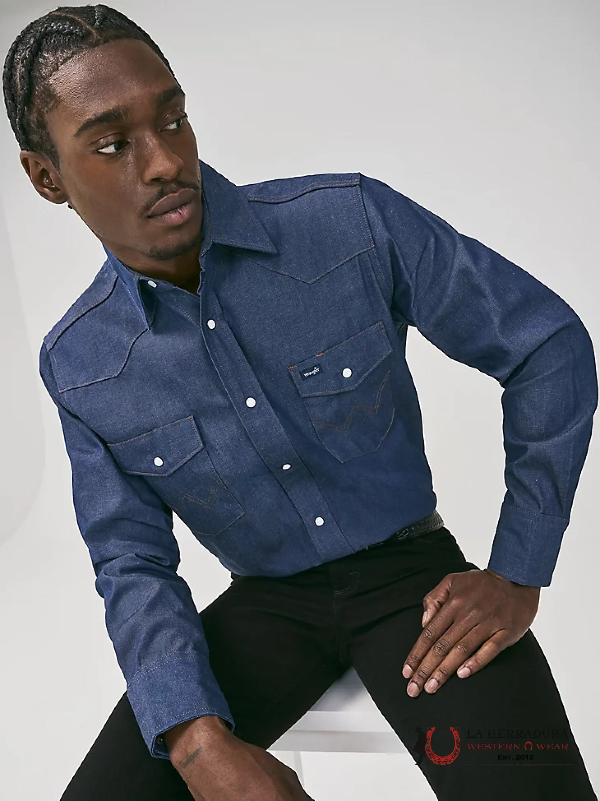 COWBOY CUT® WORK WESTERN RIGID DENIM LONG SLEEVE SHIRT - 1700 COWBOY CUT® WORK WESTERN RIGID DENIM LONG SLEEVE SHIRT - 1700