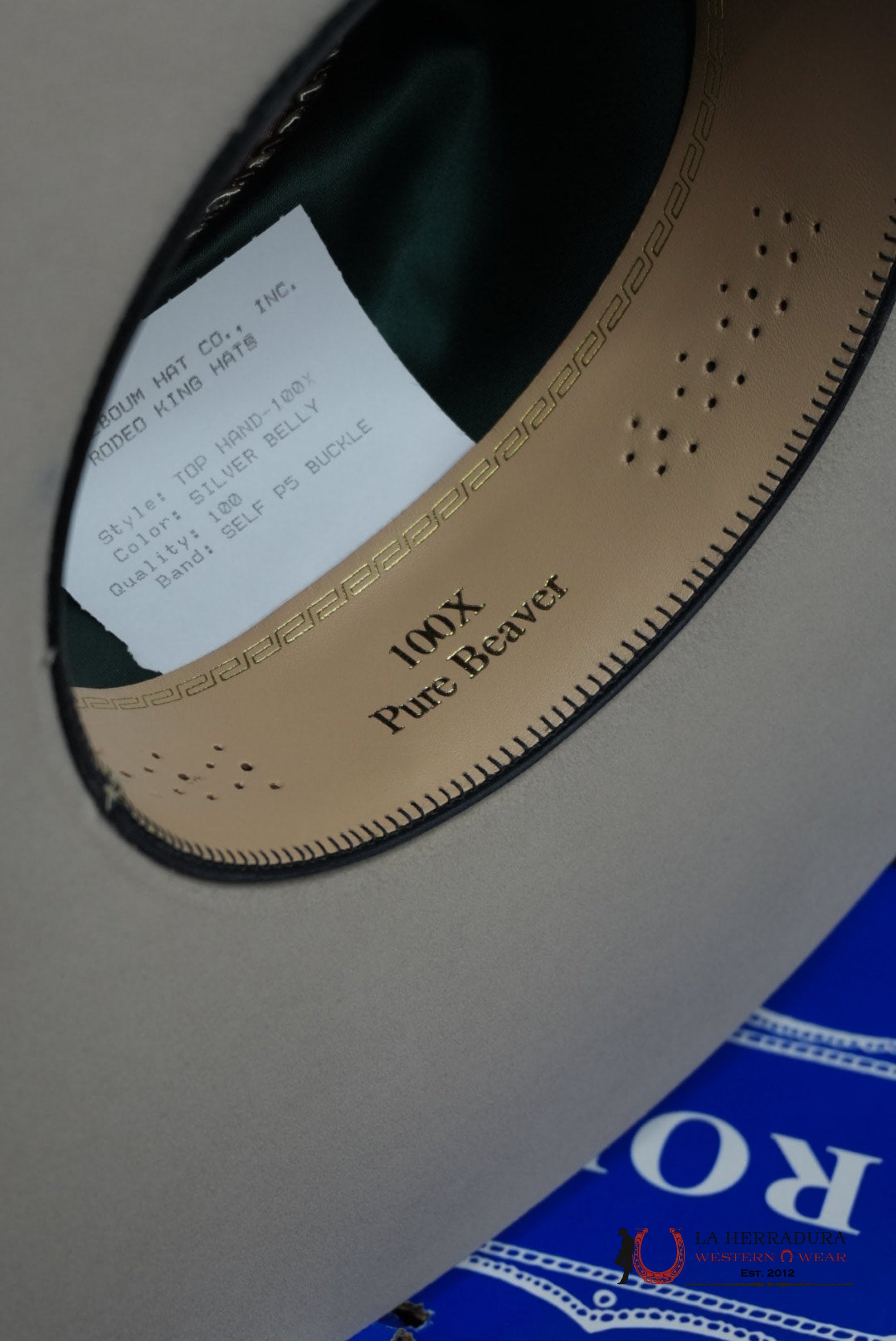 COWBOY HAT RODEO KING 100X SILVERBELLY TOP HAND MALBORO STYLE TEJANA