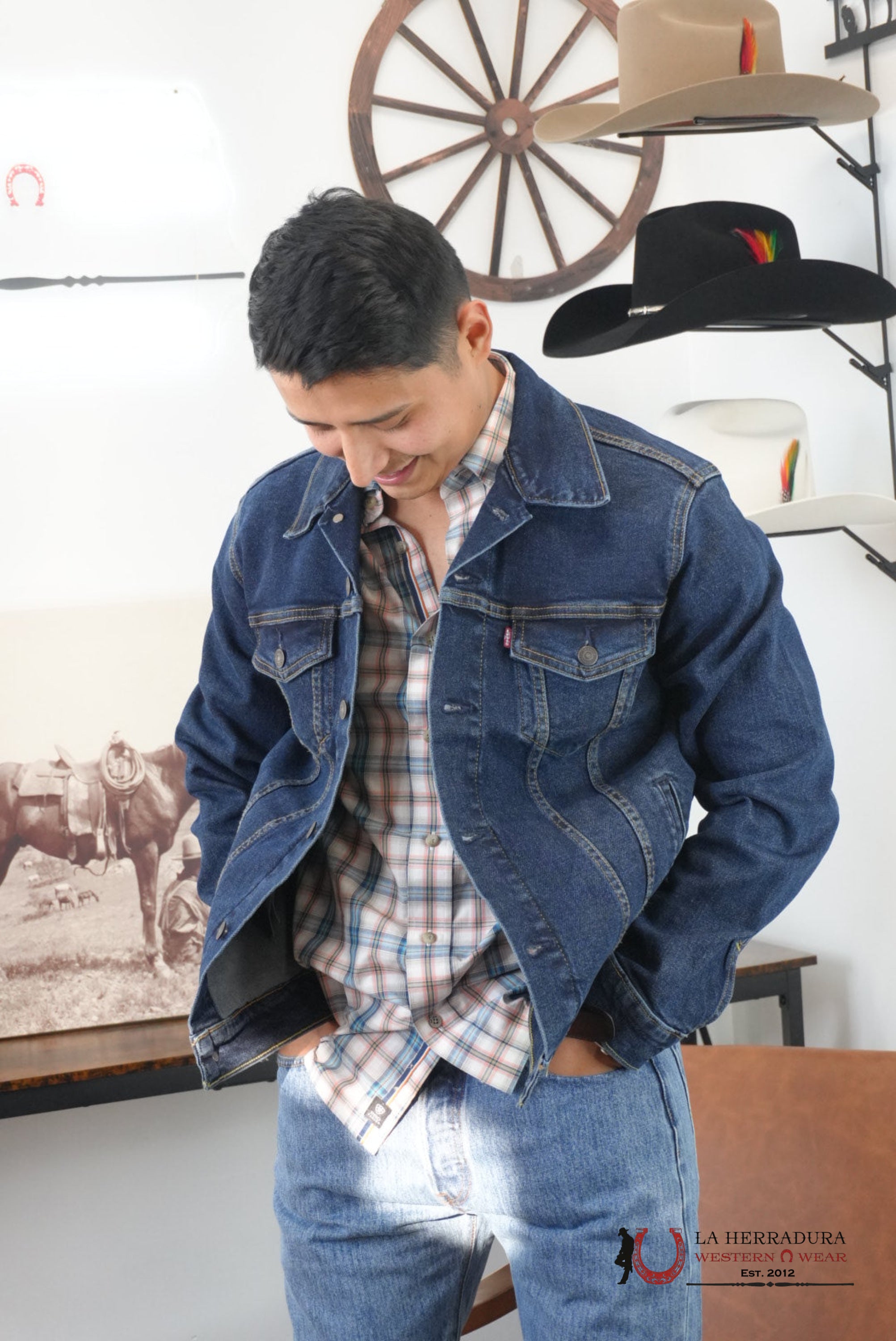 Cowboy Lev´s Dark Blue Trucker Jacket - 0322 ROPA HOMBRES