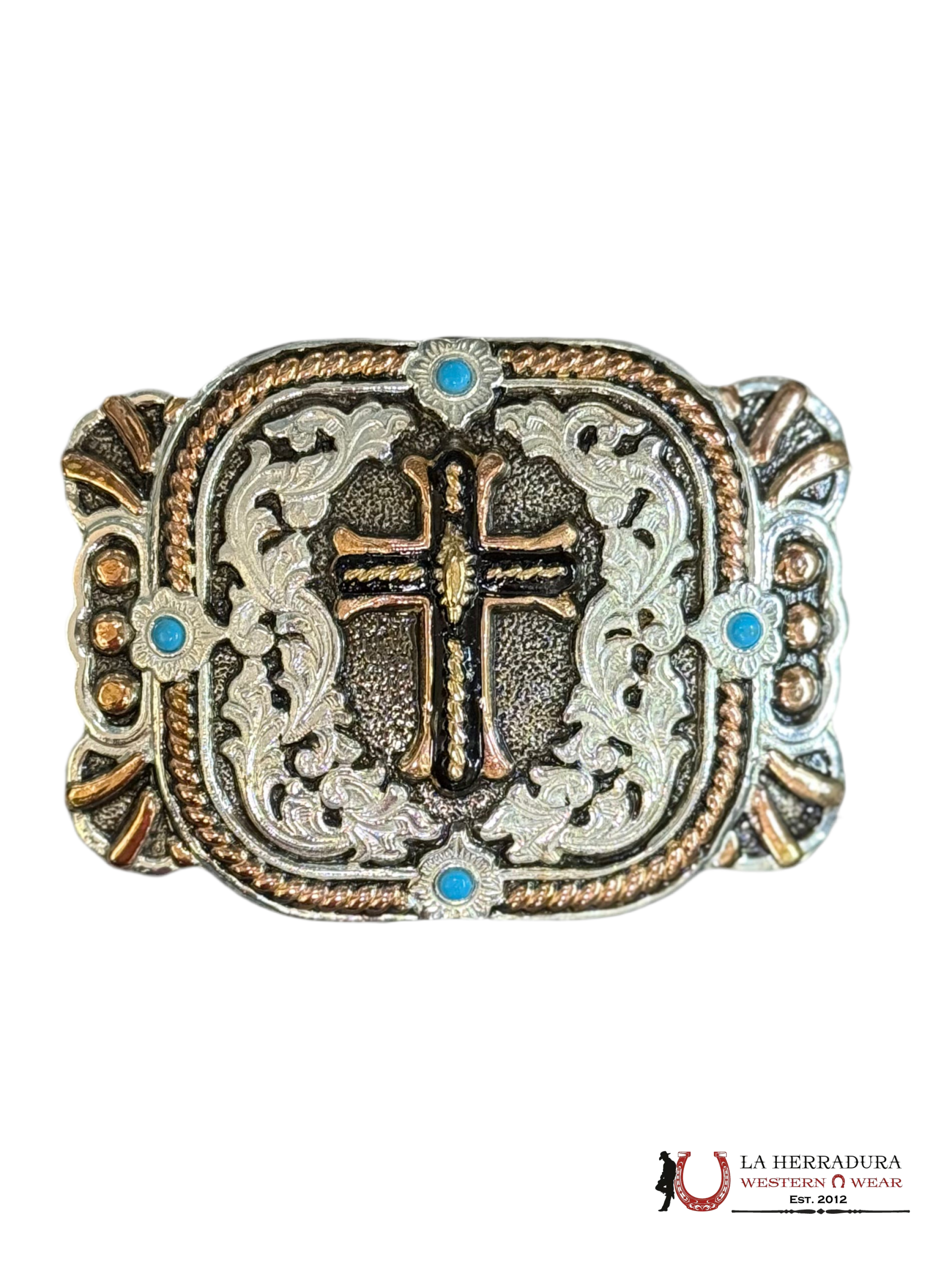 CRUMRINE CROSS WESTERN DESIGN SQUARE BUCKLE C10104 ACCESORIOS