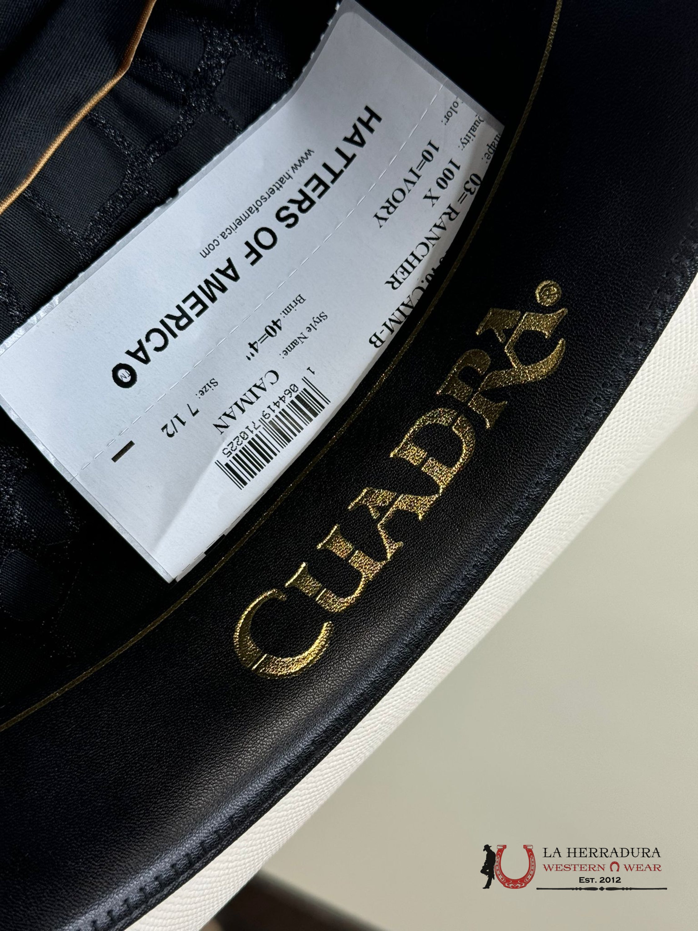 Cuadra 100X Caiman Ivory Straw Hat Tejana