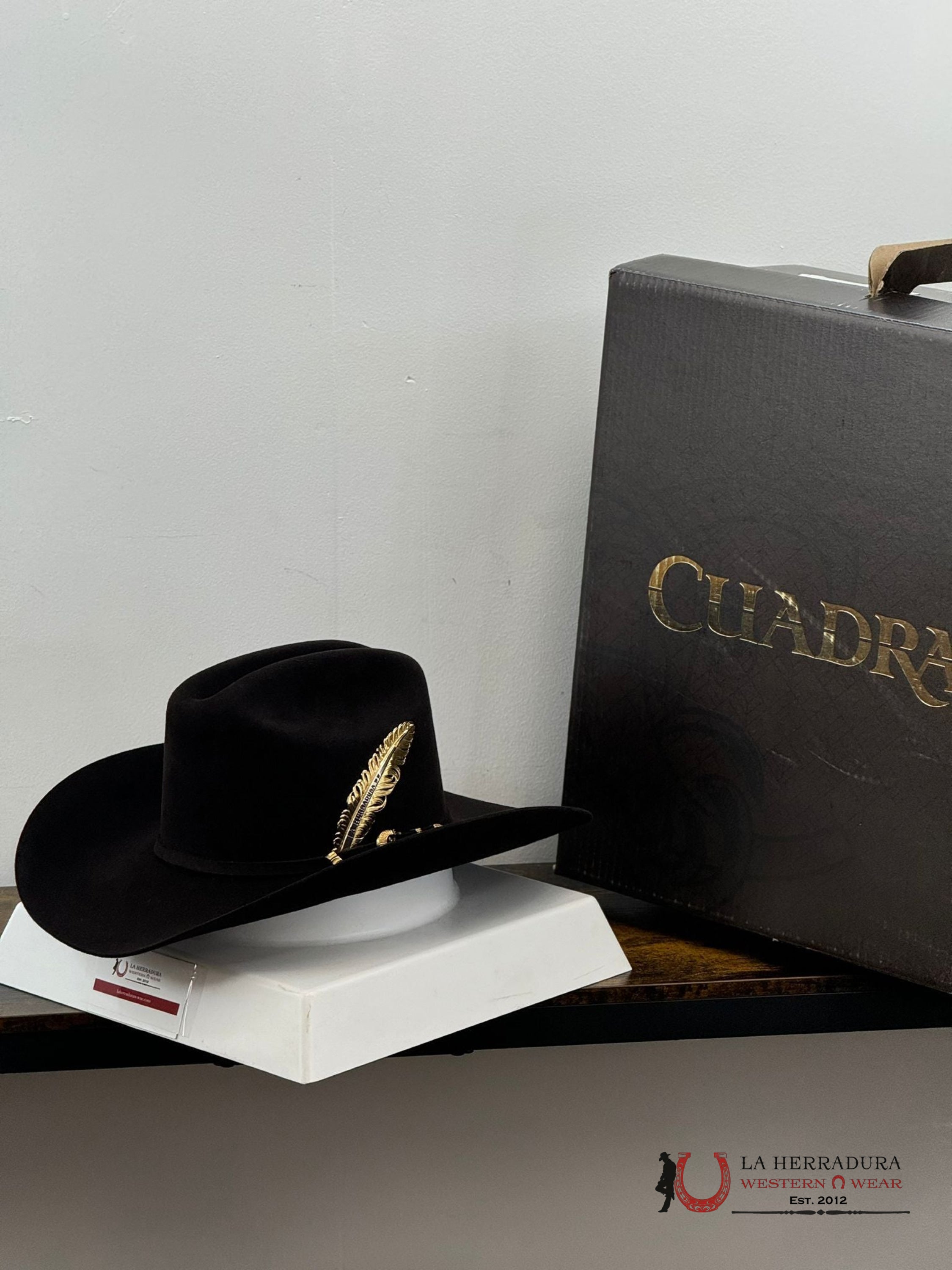 Cuadra 100X Gator Chocolate Felt Hat Tejana