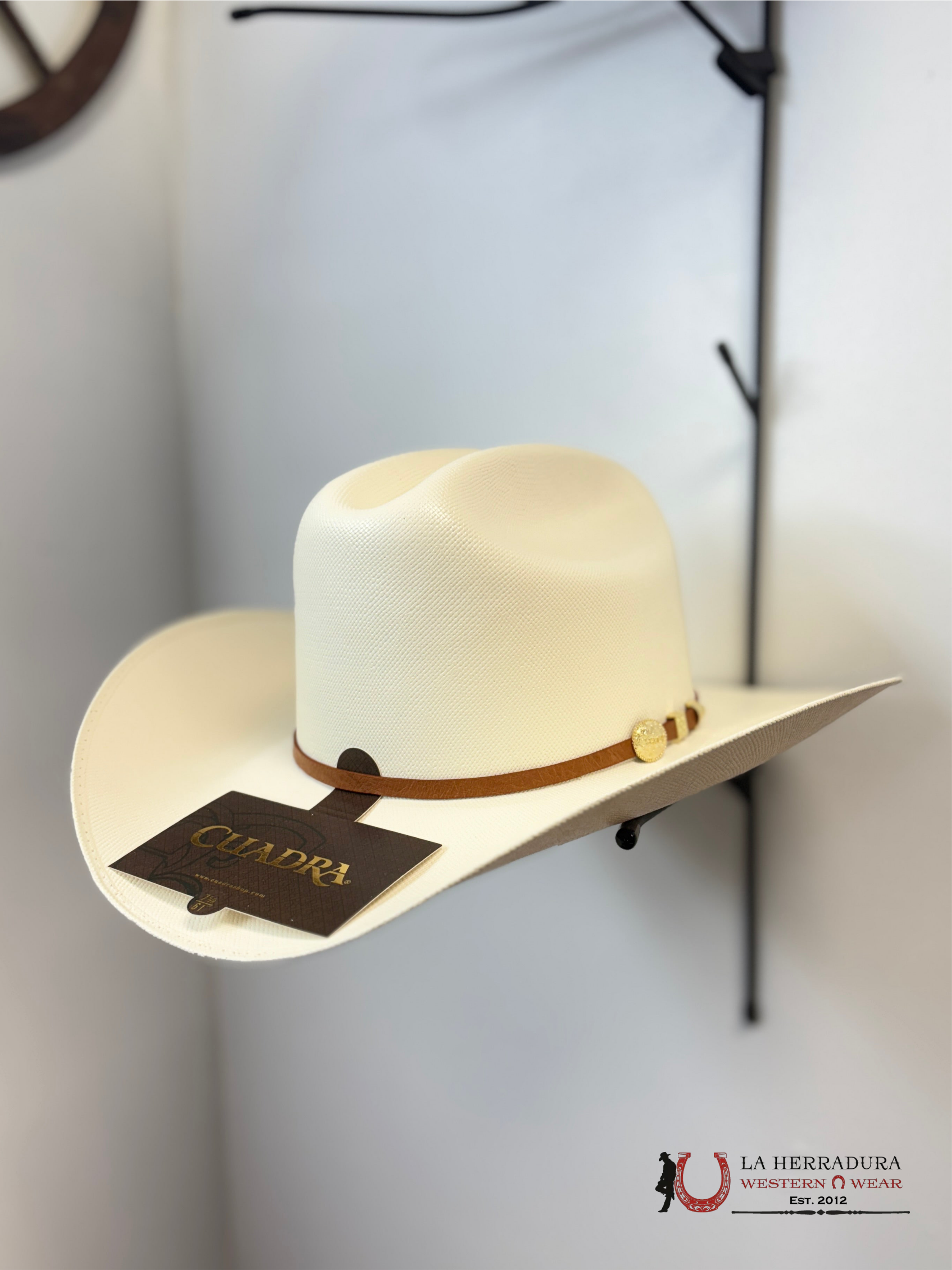 CUADRA 100X OSTRICK IVORY BRIM 4’’ HAT TEJANA