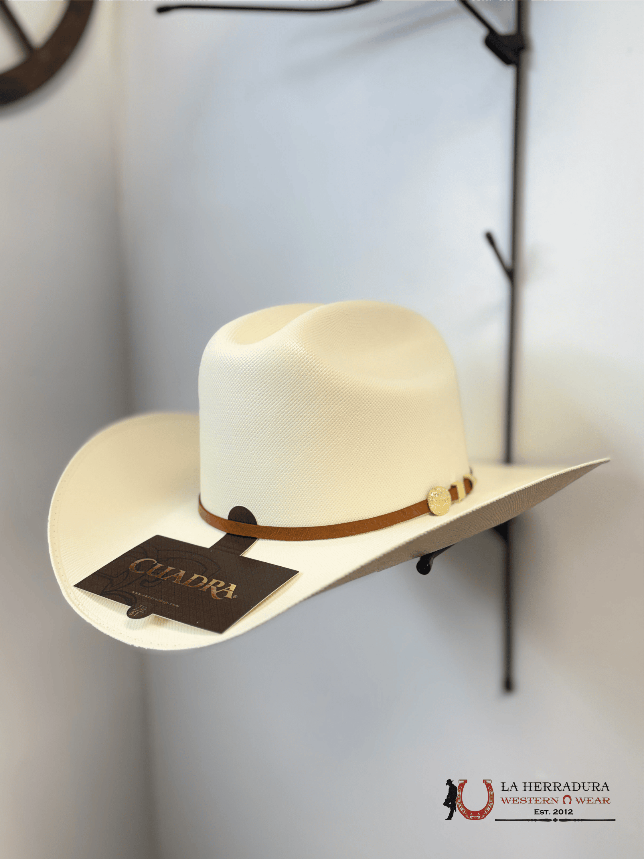 CUADRA 100X OSTRICK IVORY BRIM 4’’ HAT TEJANA