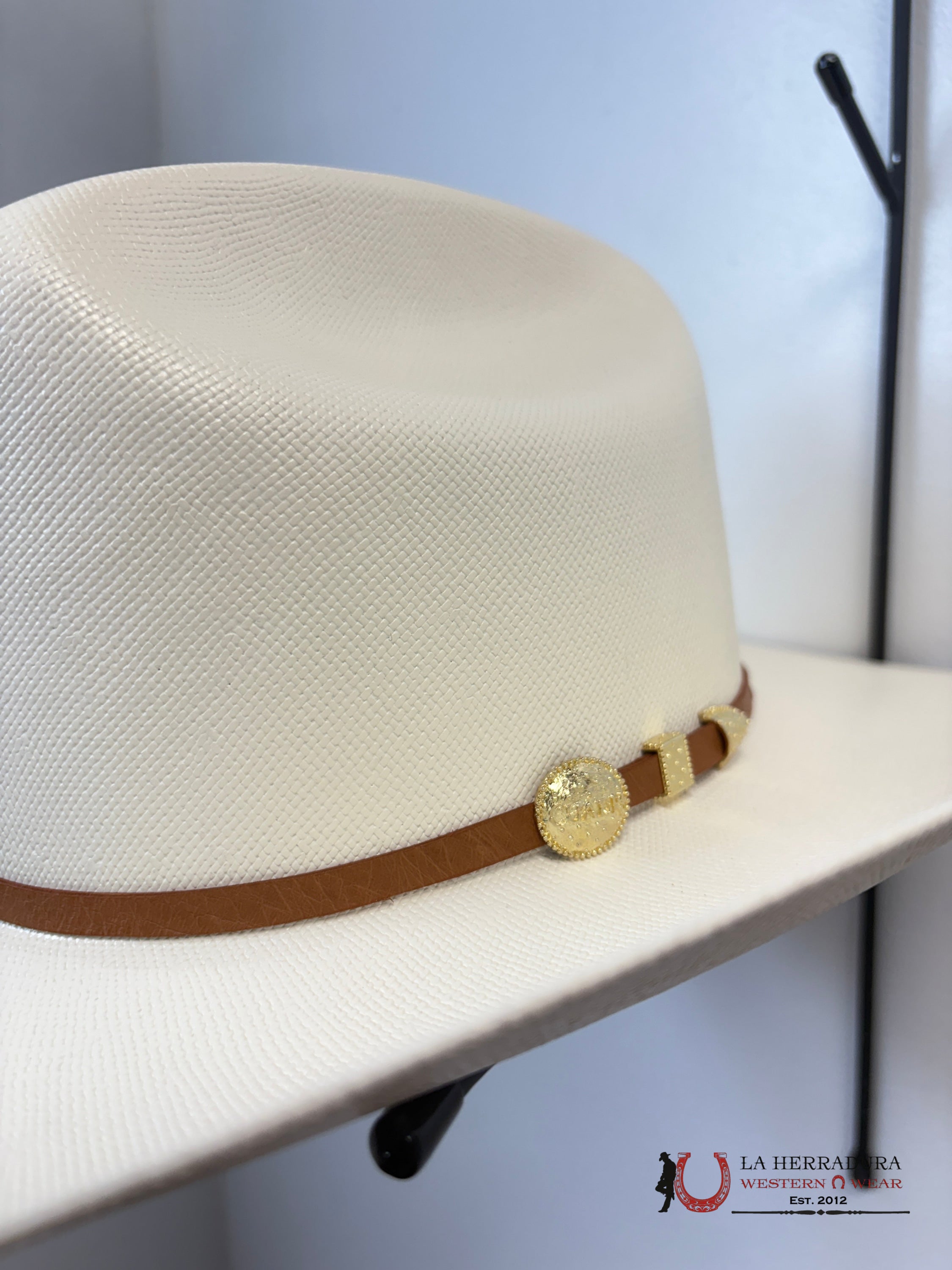 CUADRA 100X OSTRICK IVORY BRIM 4’’ HAT TEJANA