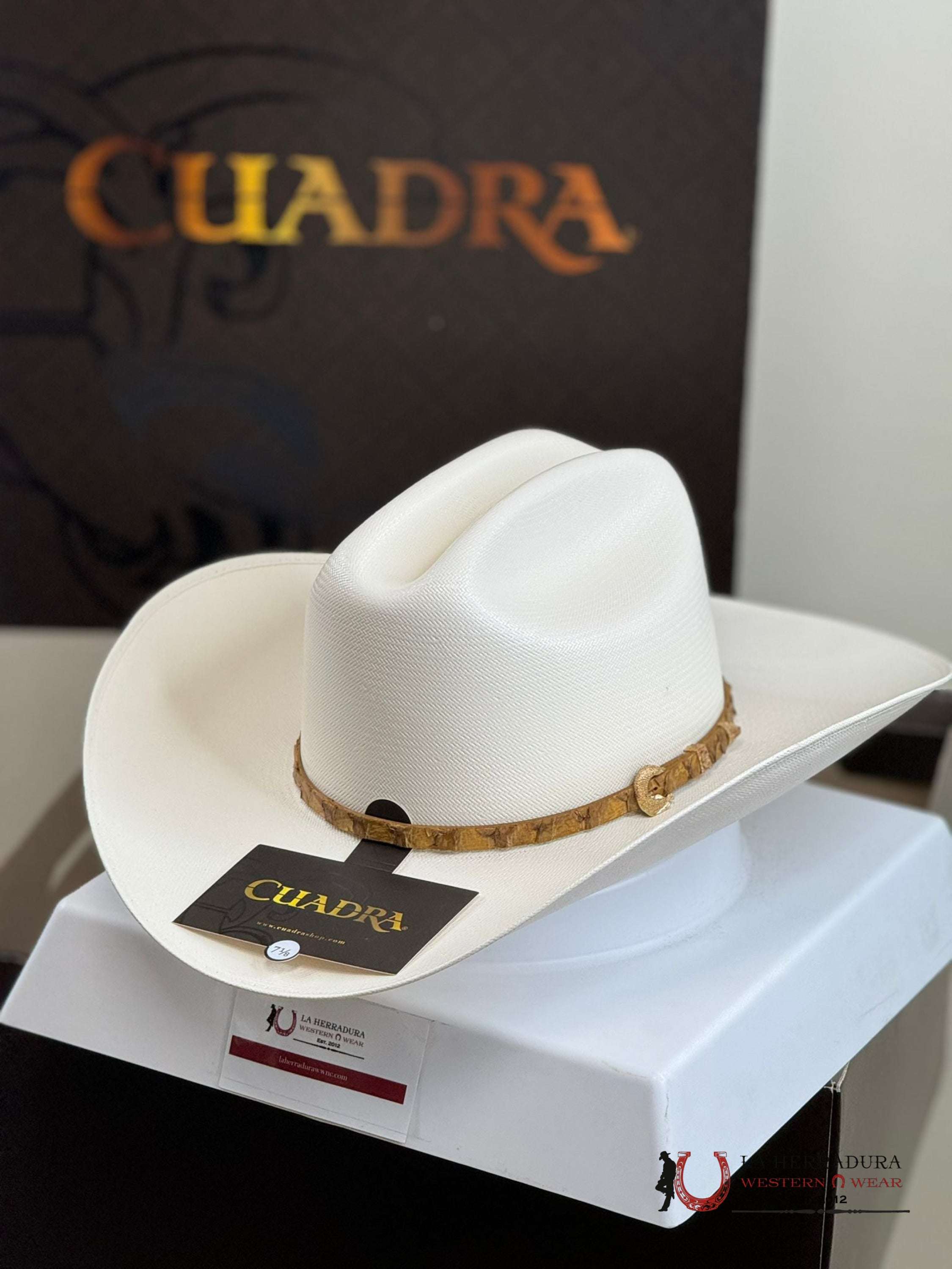 Cuadra 200X Fish Ivory Straw Hat Tejana