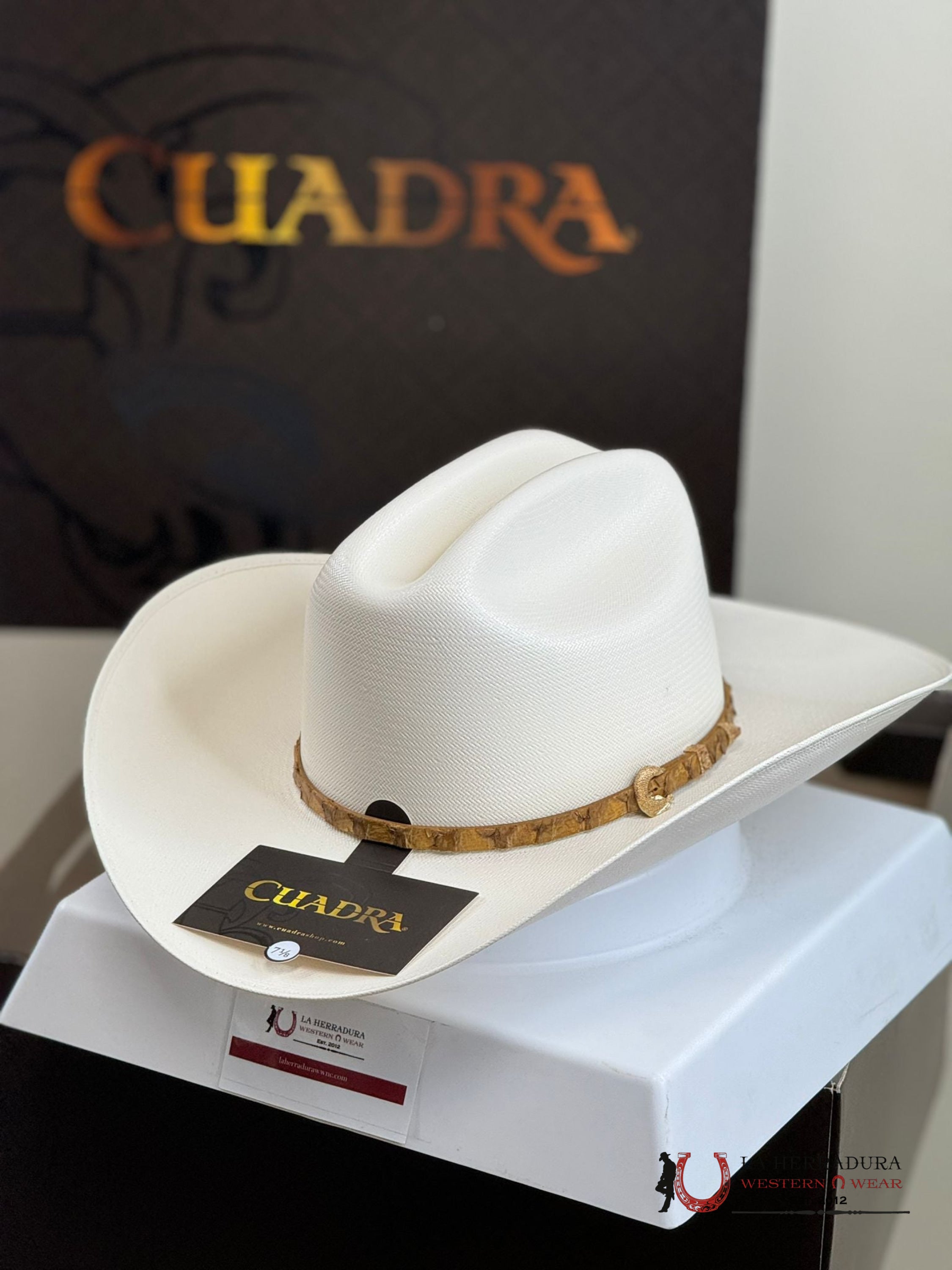 Cuadra 200X Fish Ivory Straw Hat Tejana