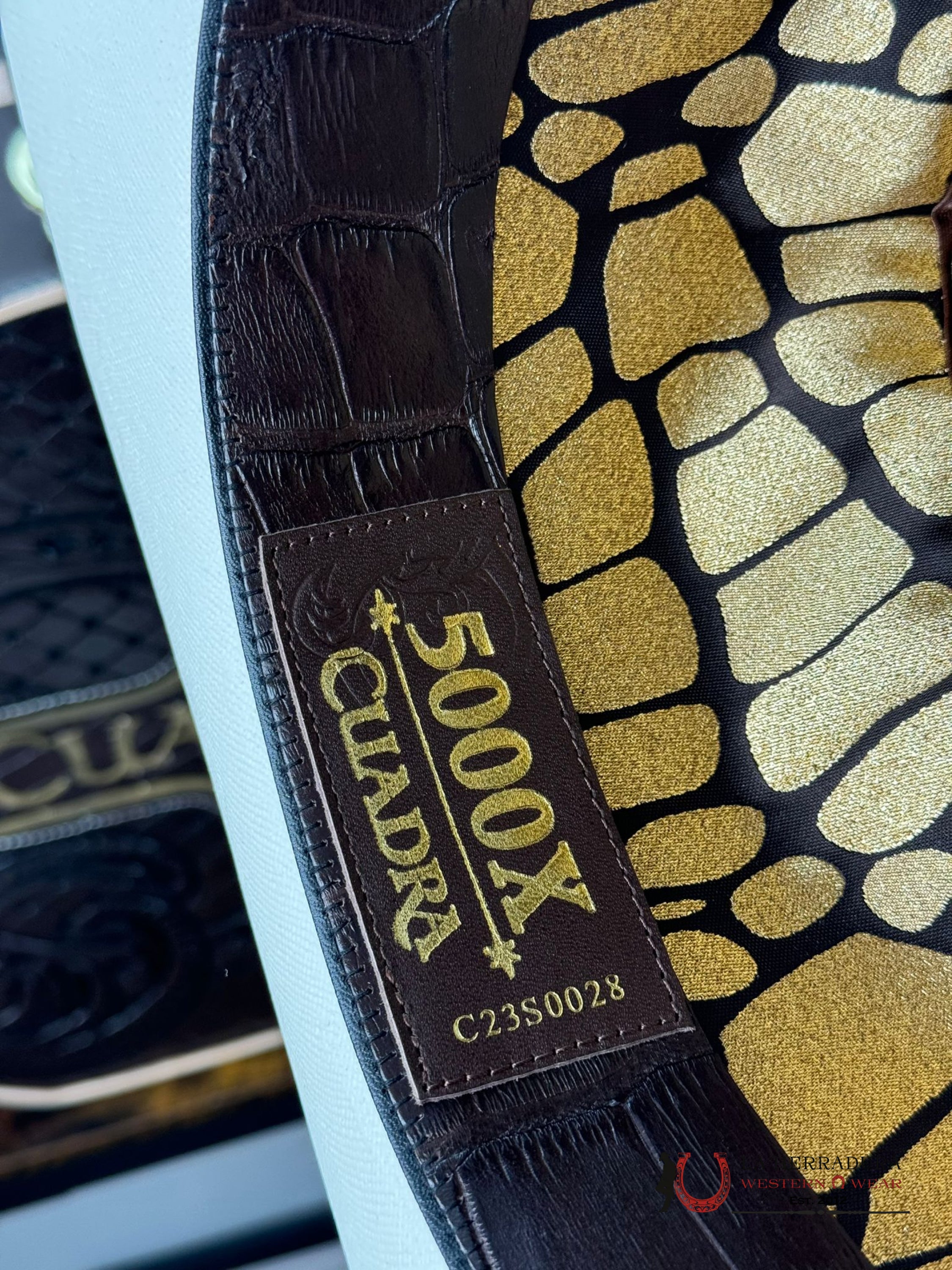 Cuadra 5000X King Ivory Alligator Straw Hat Tejana