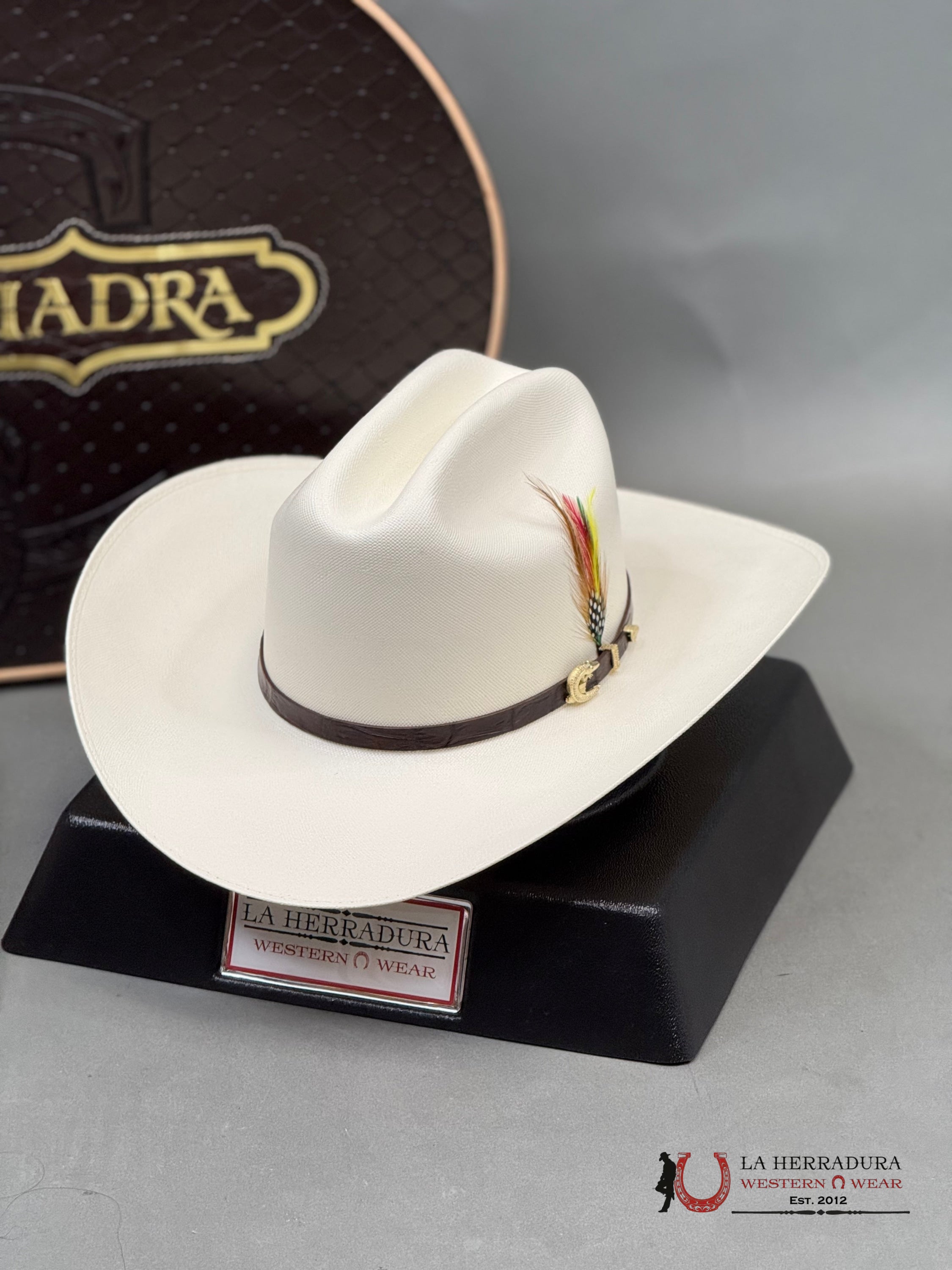 Cuadra 5000X King Ivory Alligator Straw Hat Tejana