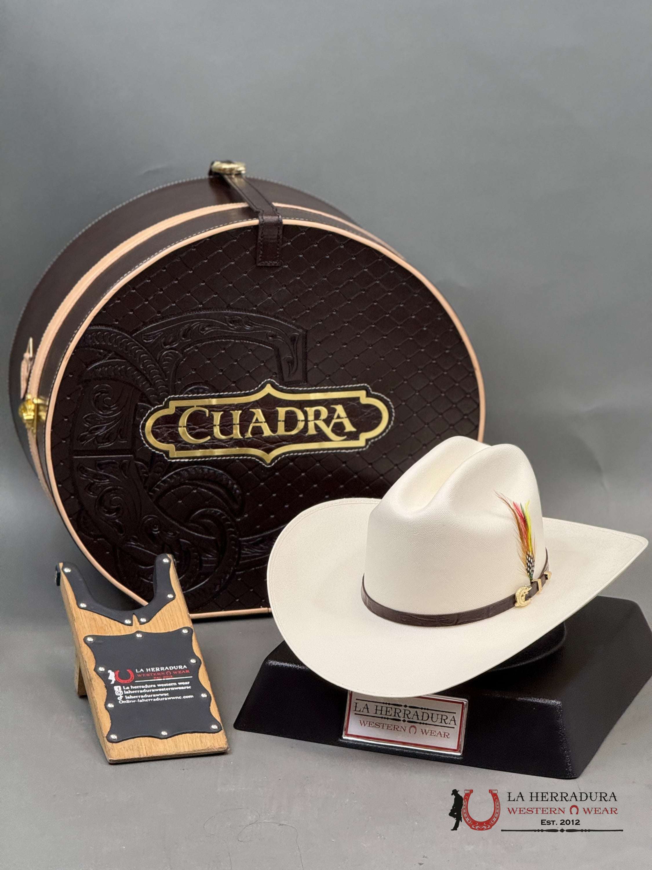 Cuadra 5000X King Ivory Alligator Straw Hat Tejana