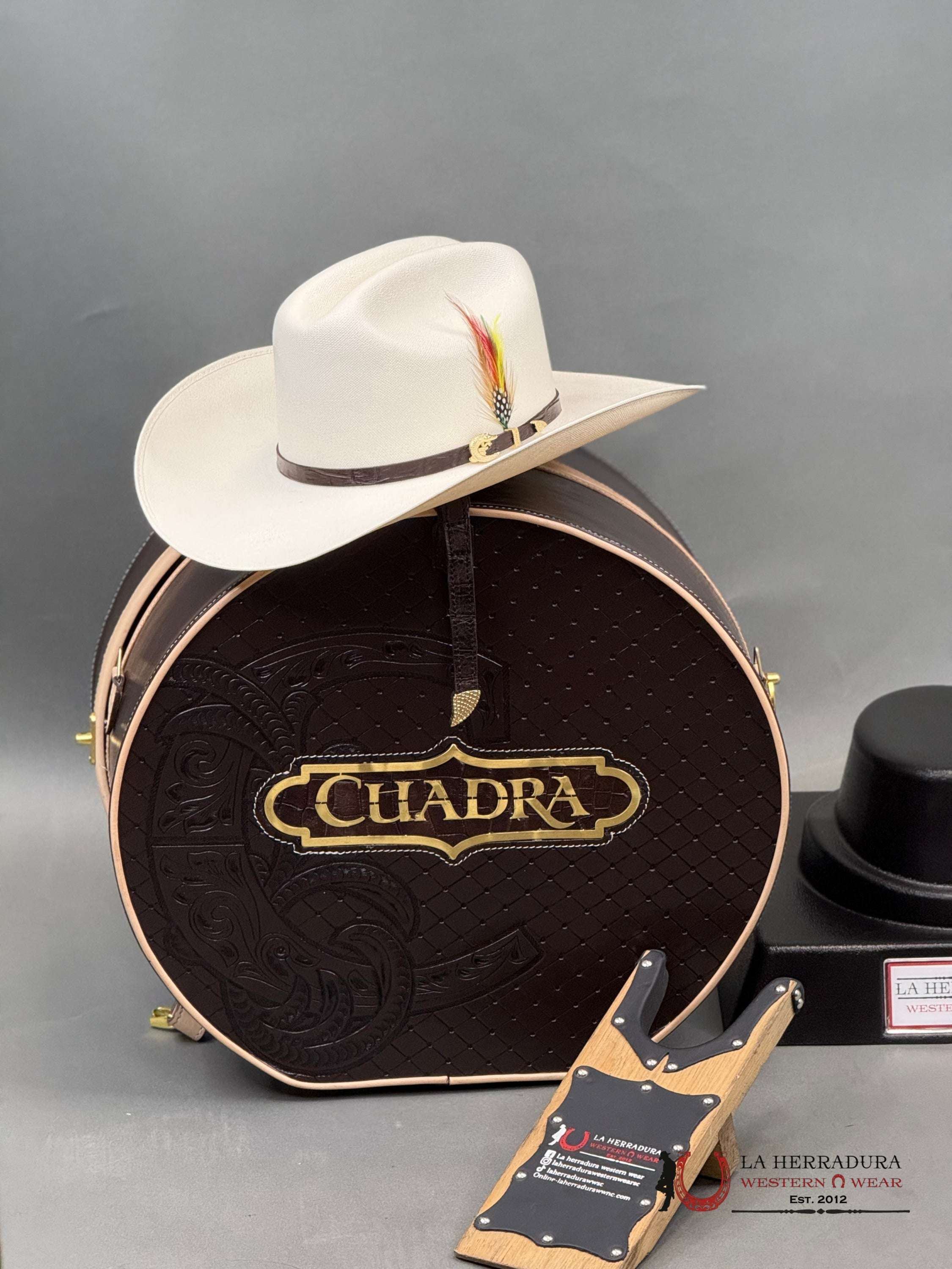Cuadra 5000X King Ivory Alligator Straw Hat Tejana