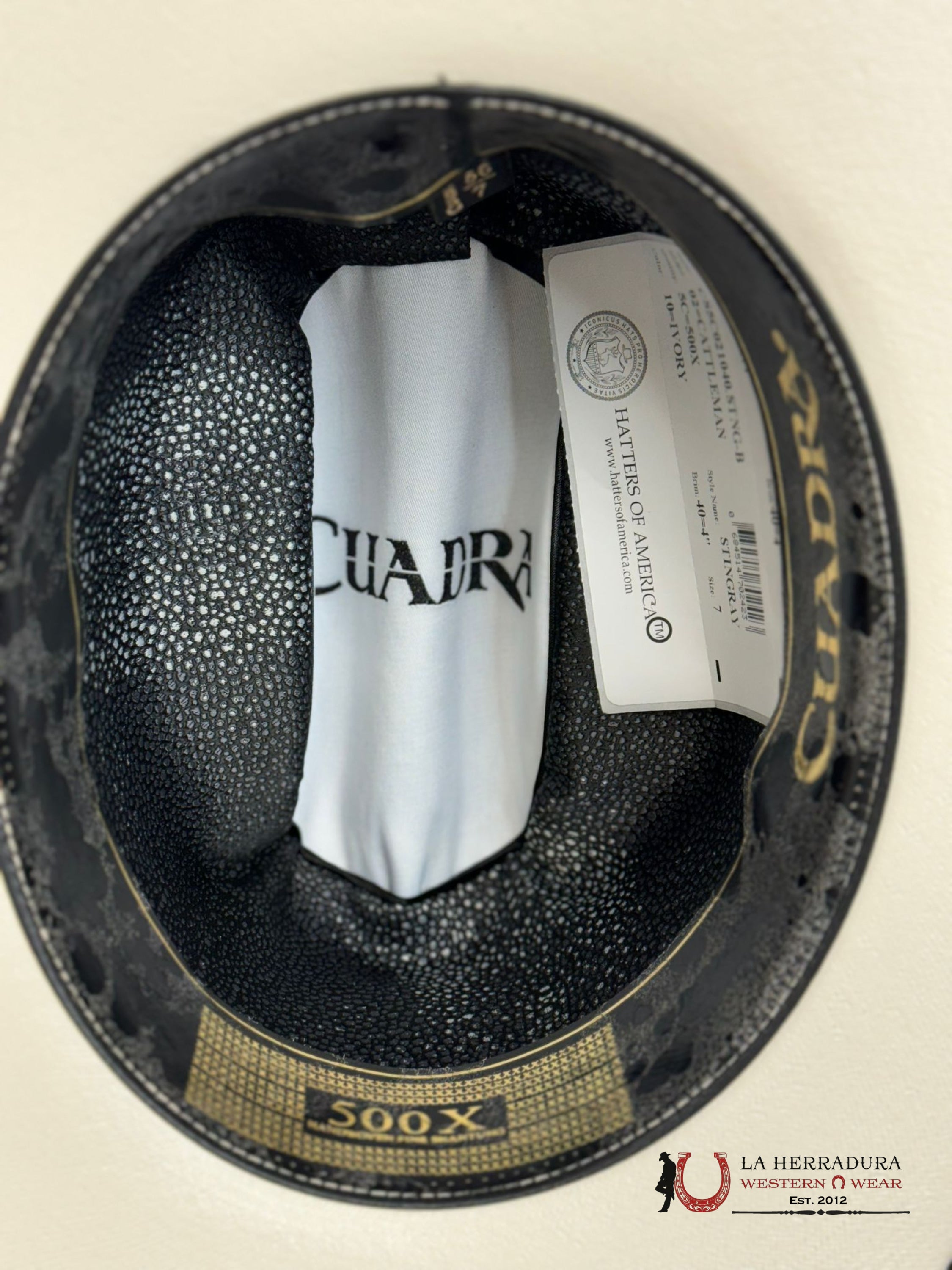 Cuadra 500X Stingray Ivory Straw Hat Tejana