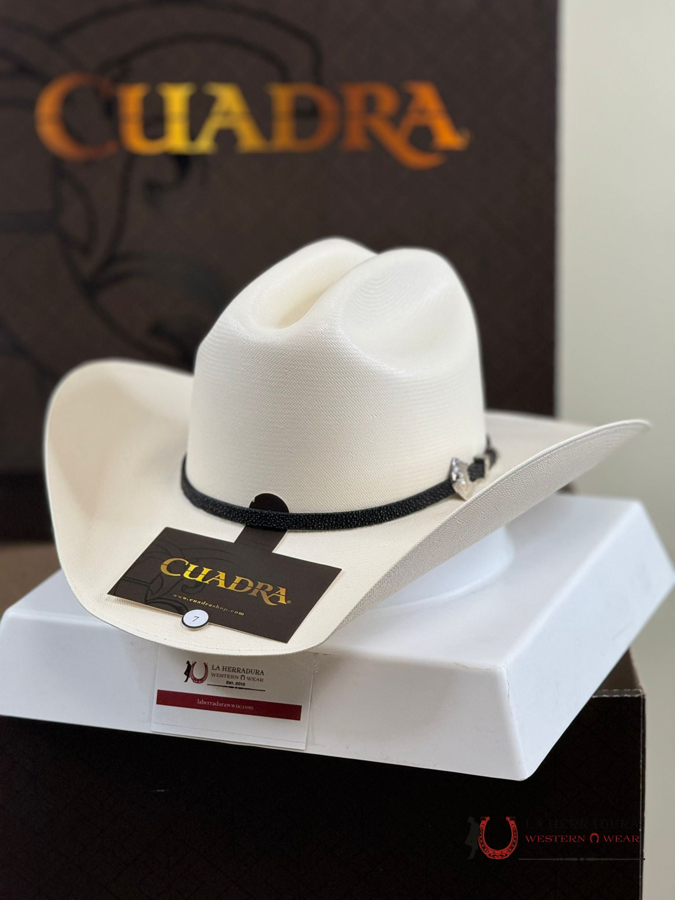 Cuadra 500X Stingray Ivory Straw Hat Tejana