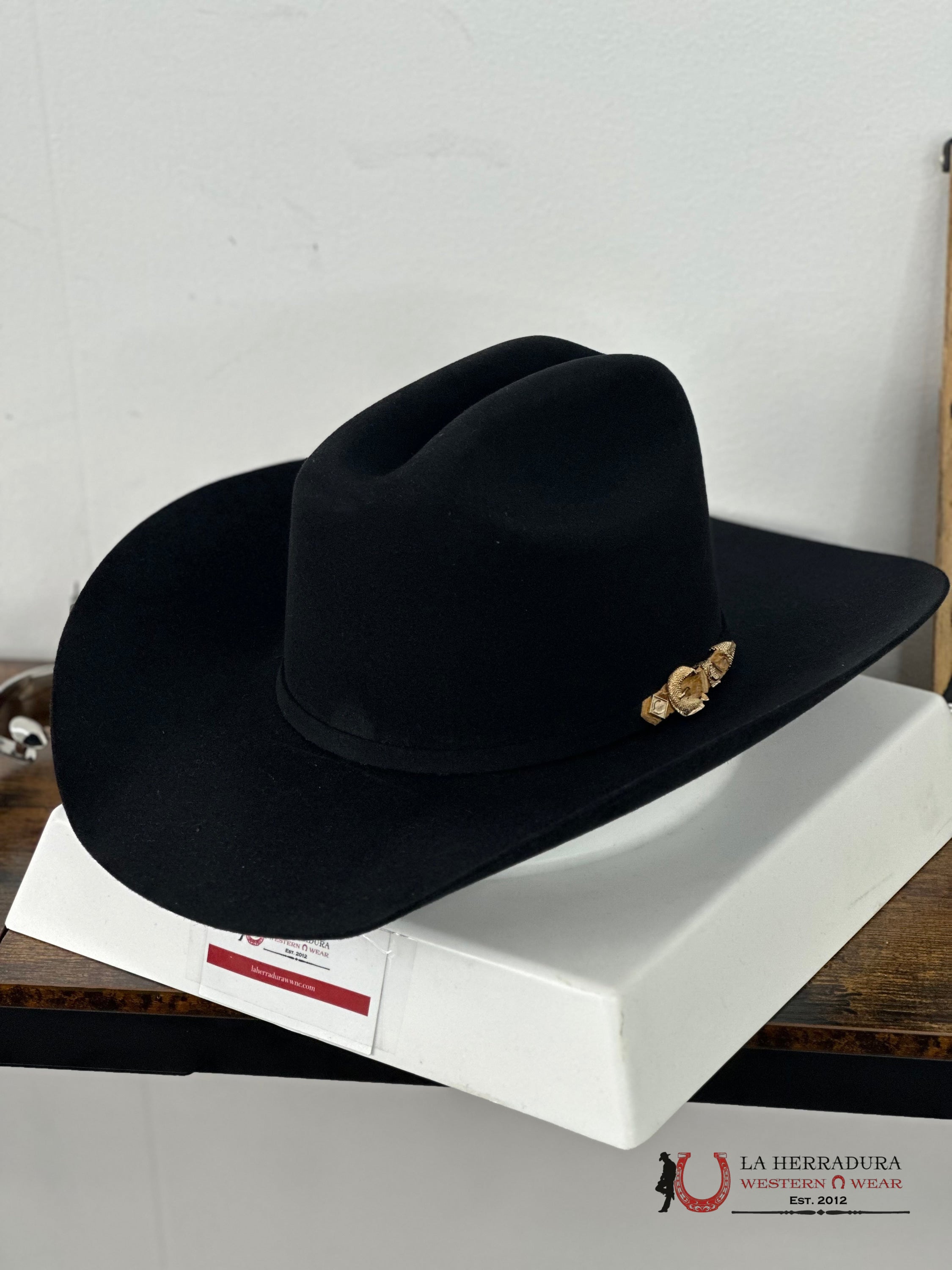 Cuadra 50X Fish Cattleman Black Felt Hat