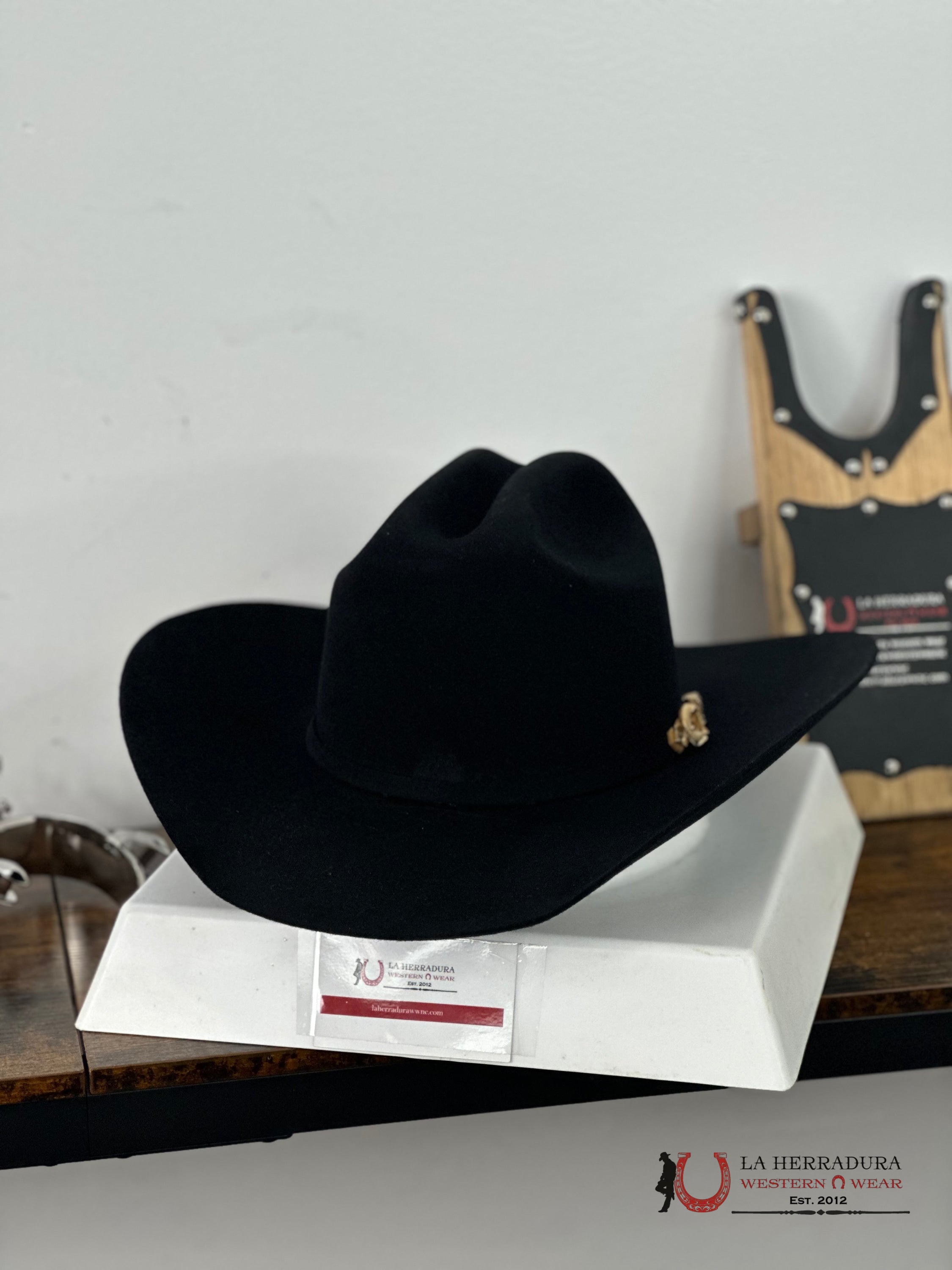 Cuadra 50X Fish Cattleman Black Felt Hat