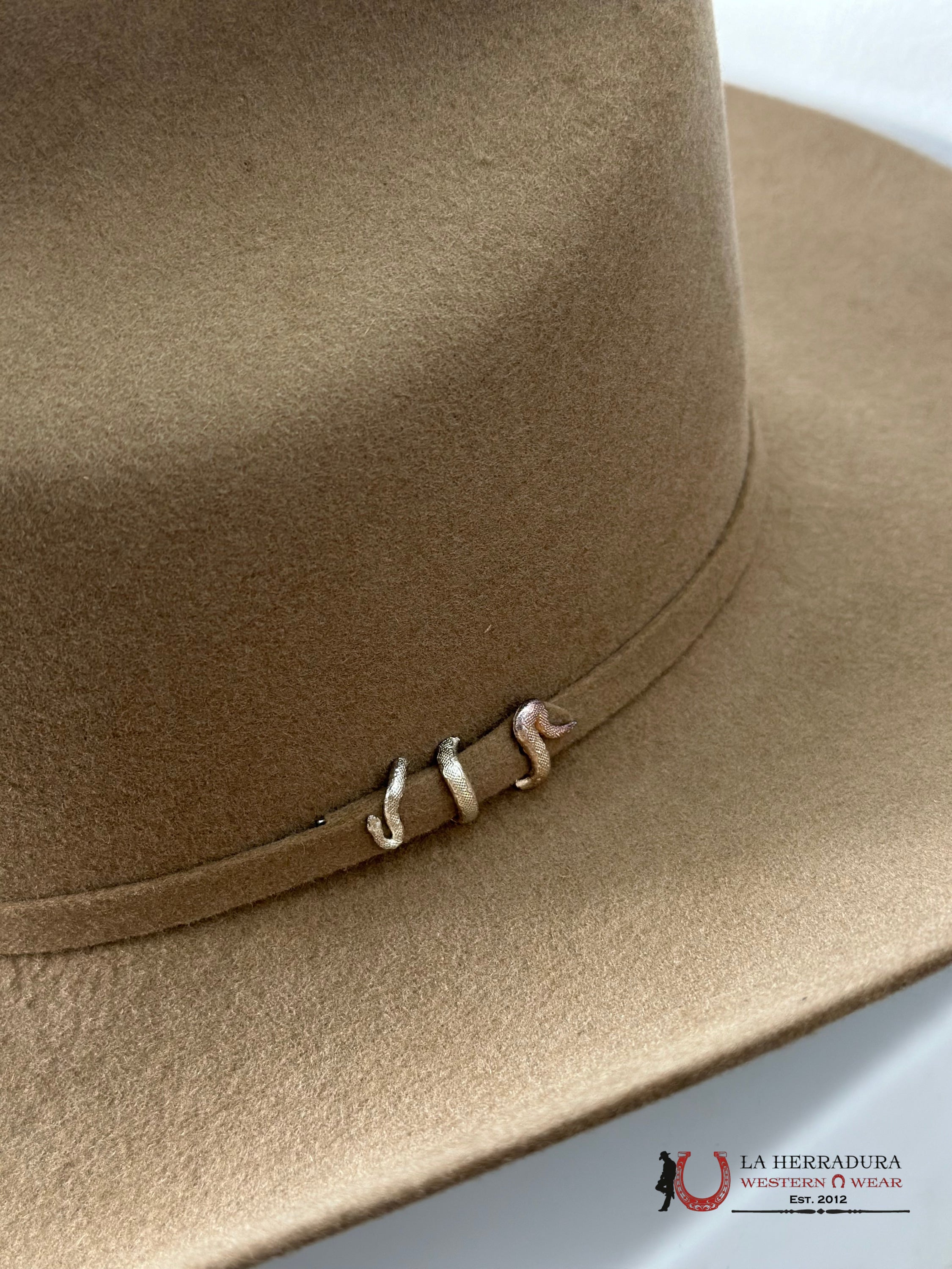 Cuadra 5X Python Cattleman Fawn Felt Hat