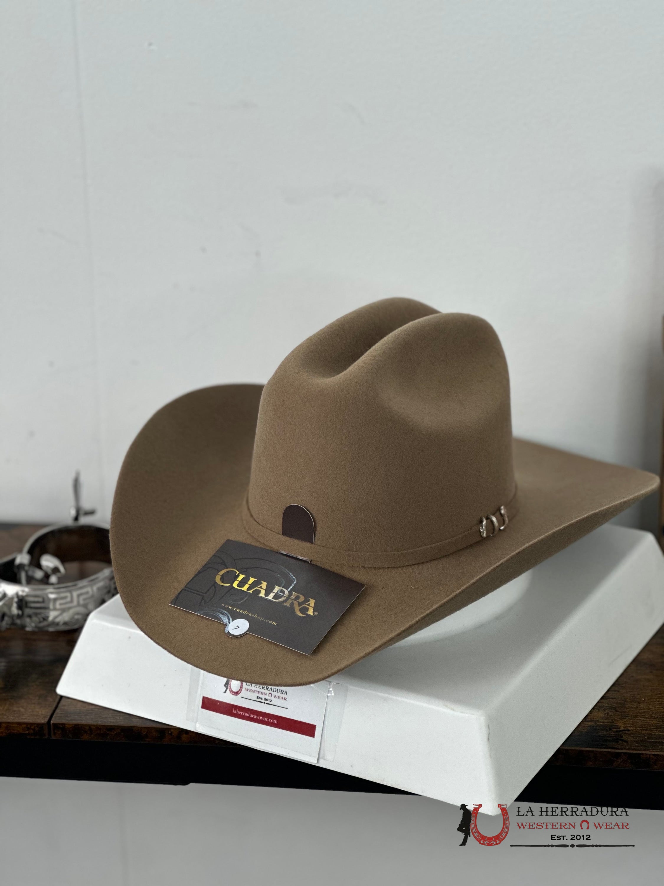 Cuadra 5X Python Cattleman Fawn Felt Hat
