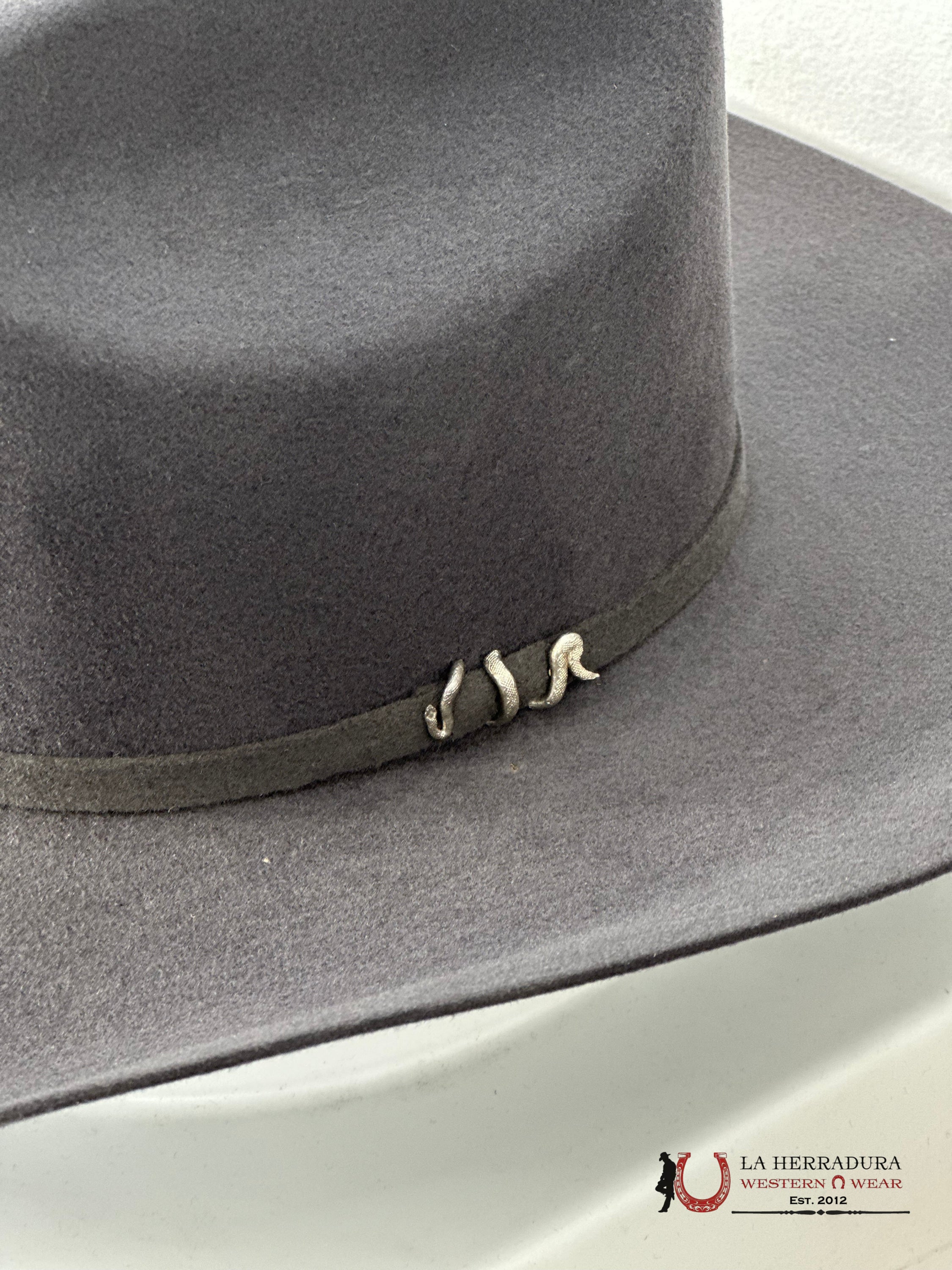 Cuadra 5X Python Cattleman Granite Felt Hat