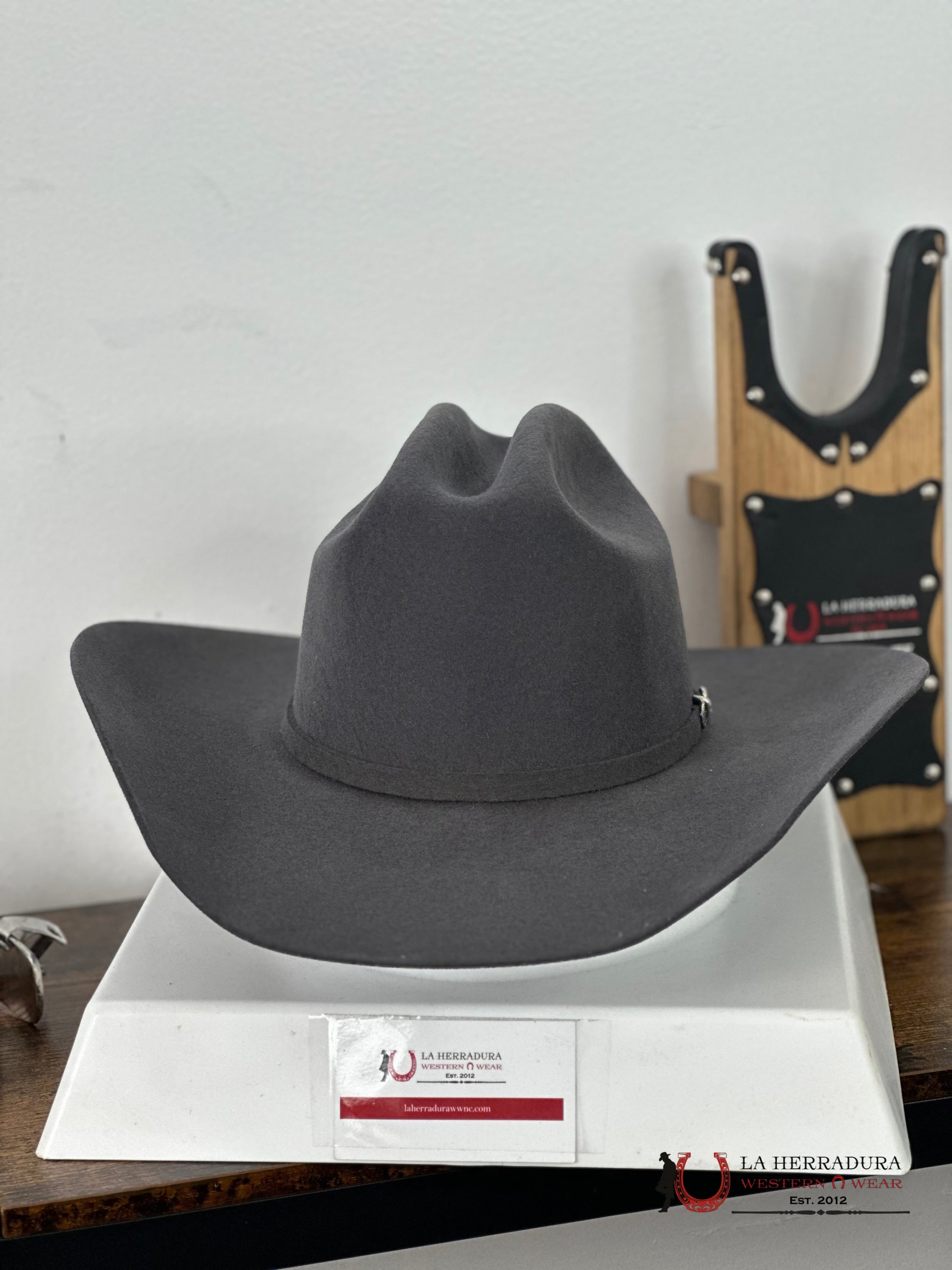 Cuadra 5X Python Cattleman Granite Felt Hat