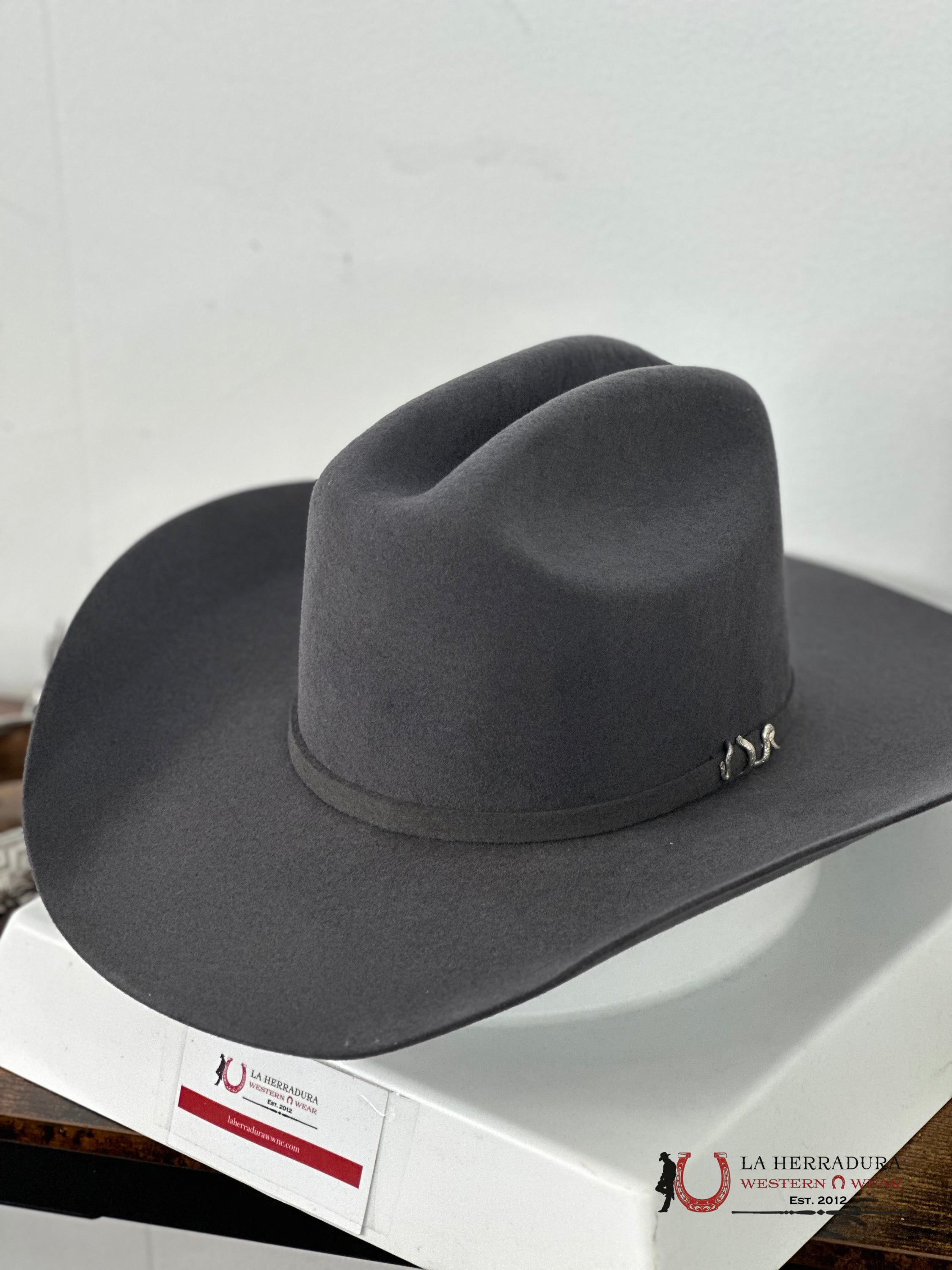 Cuadra 5X Python Cattleman Granite Felt Hat