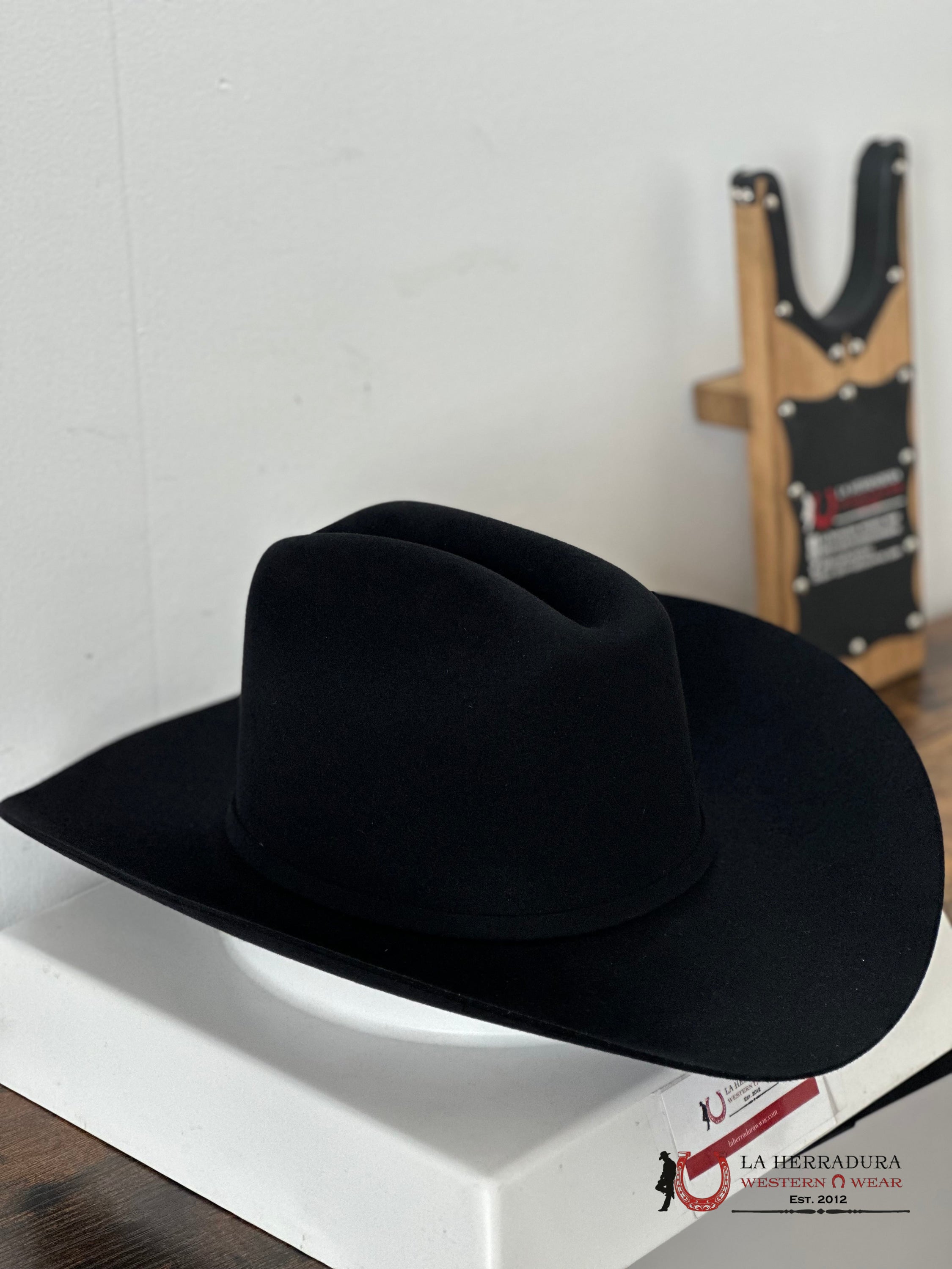 Cuadra 6X Caiman Black Felt Hat