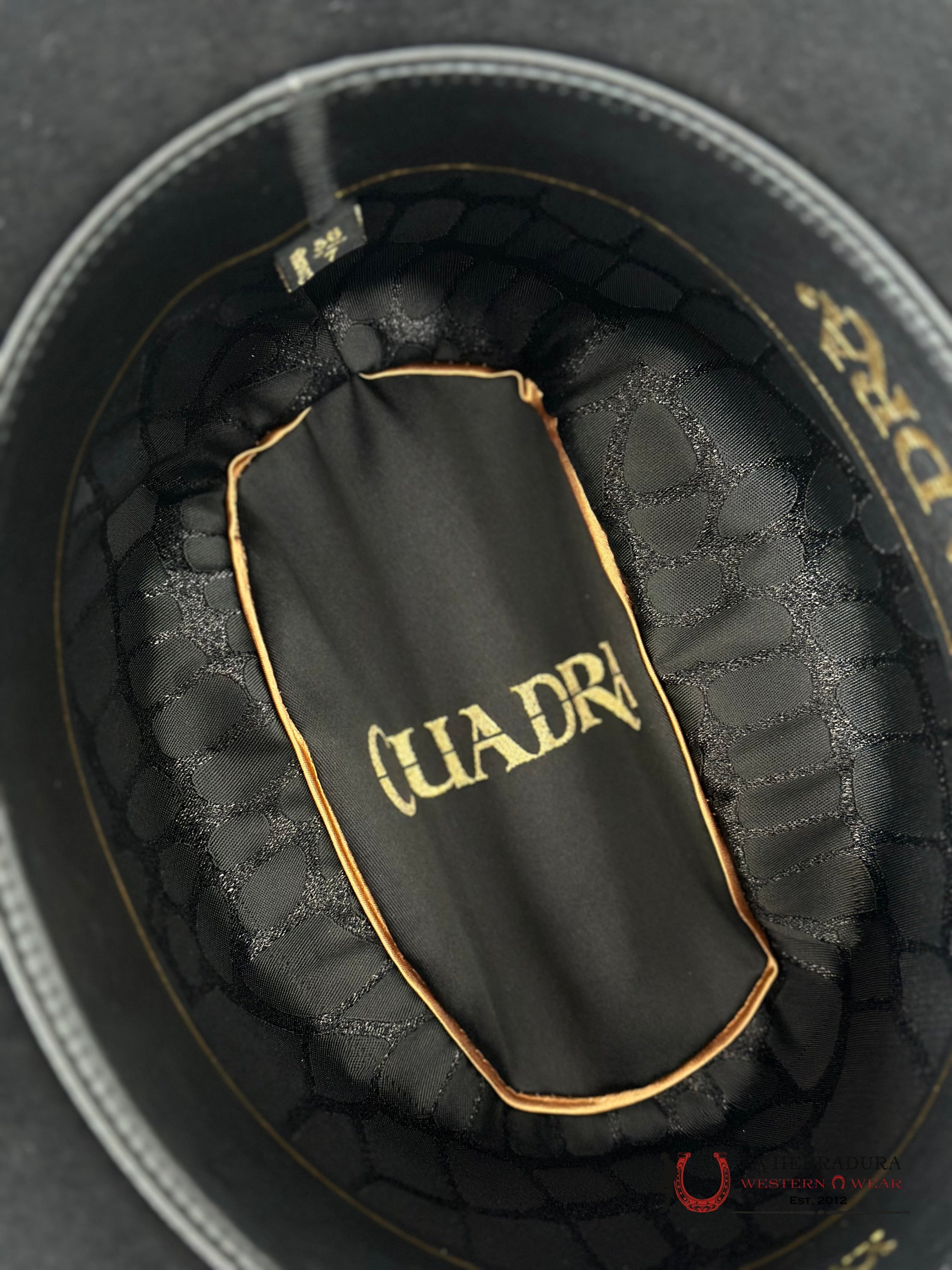 Cuadra 6X Caiman Black Felt Hat