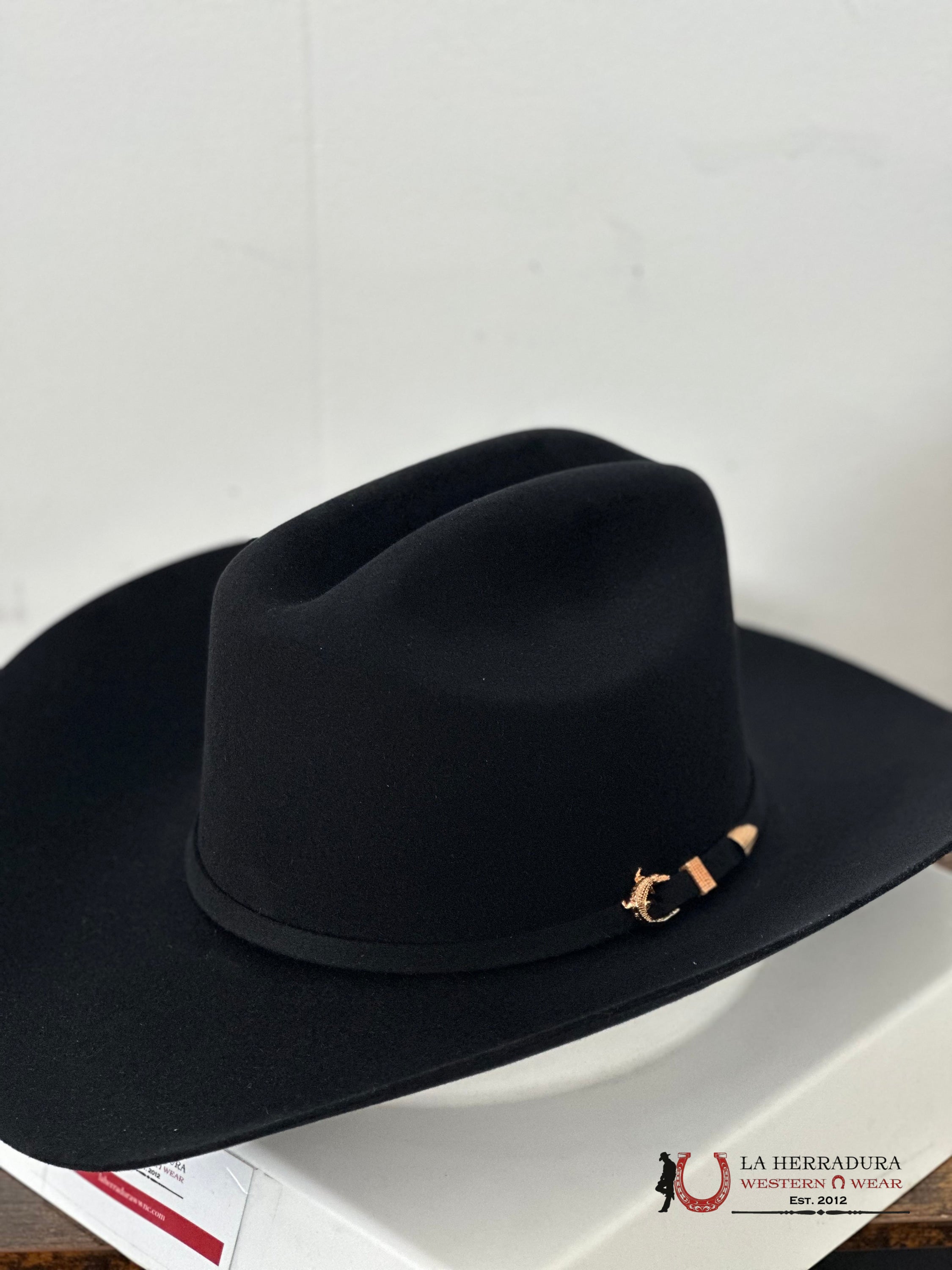 Cuadra 6X Caiman Black Felt Hat