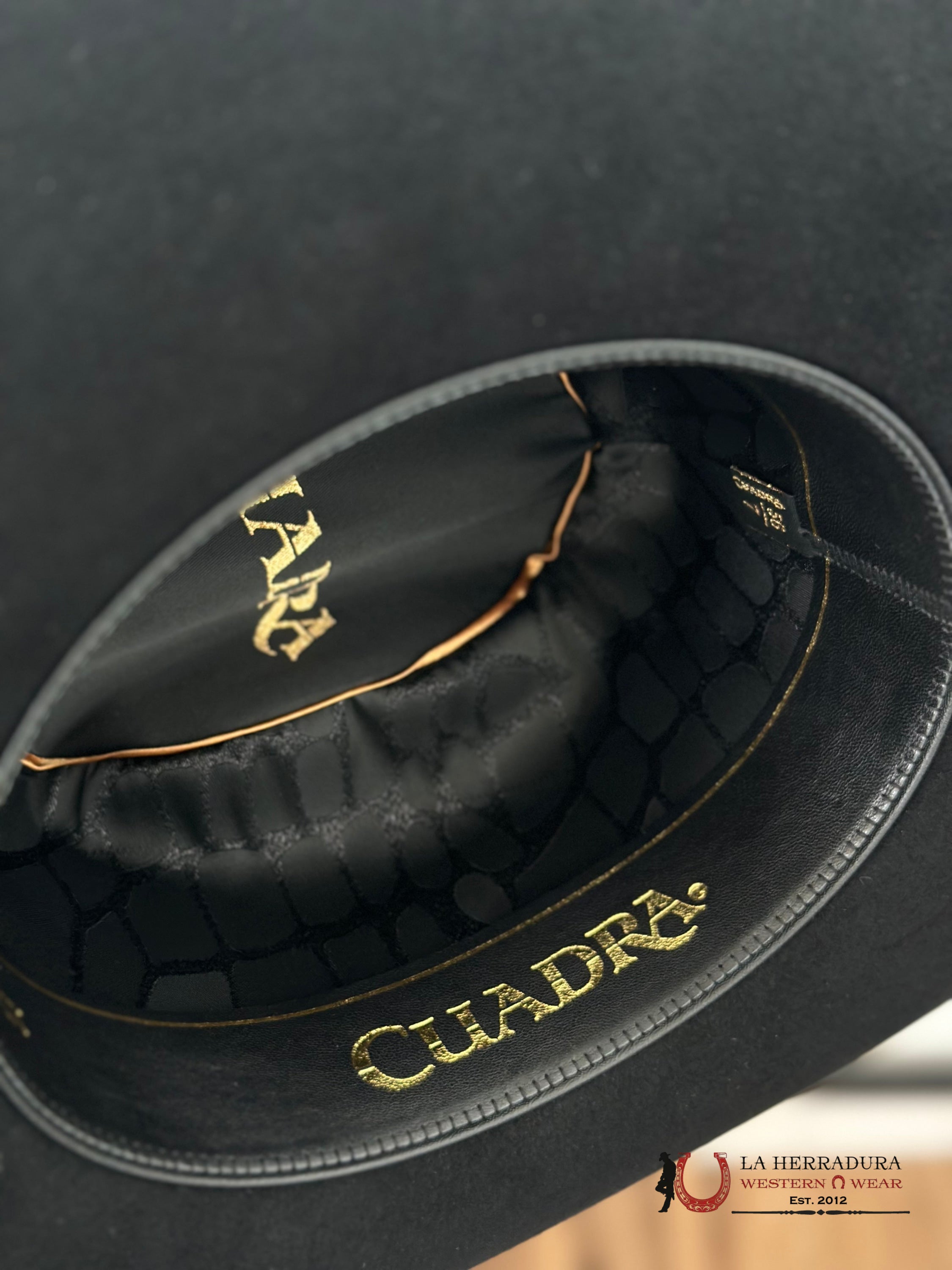 Cuadra 6X Caiman Black Felt Hat