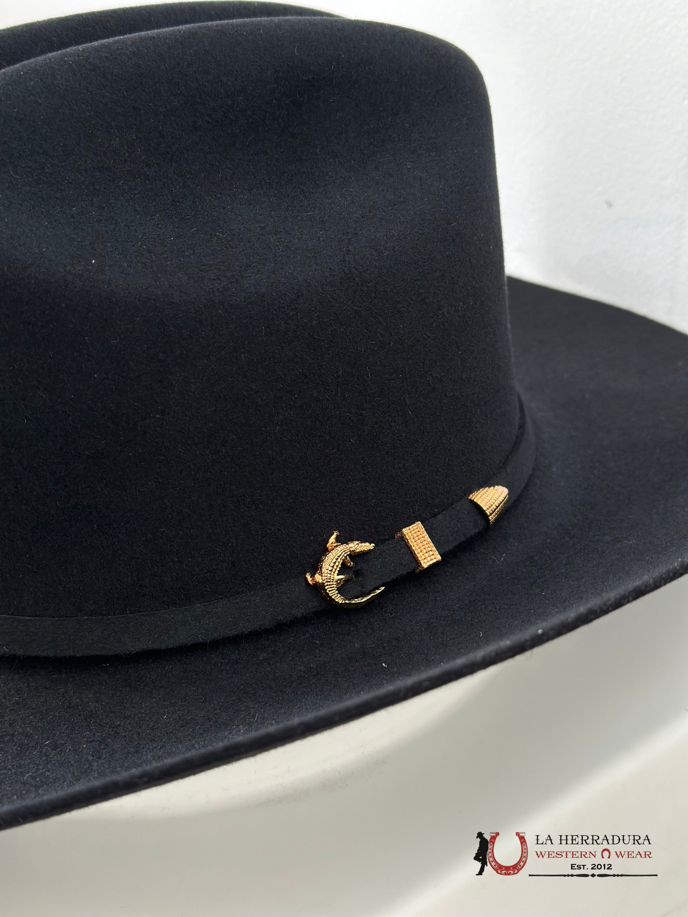 Cuadra 6X Caiman Black Felt Hat
