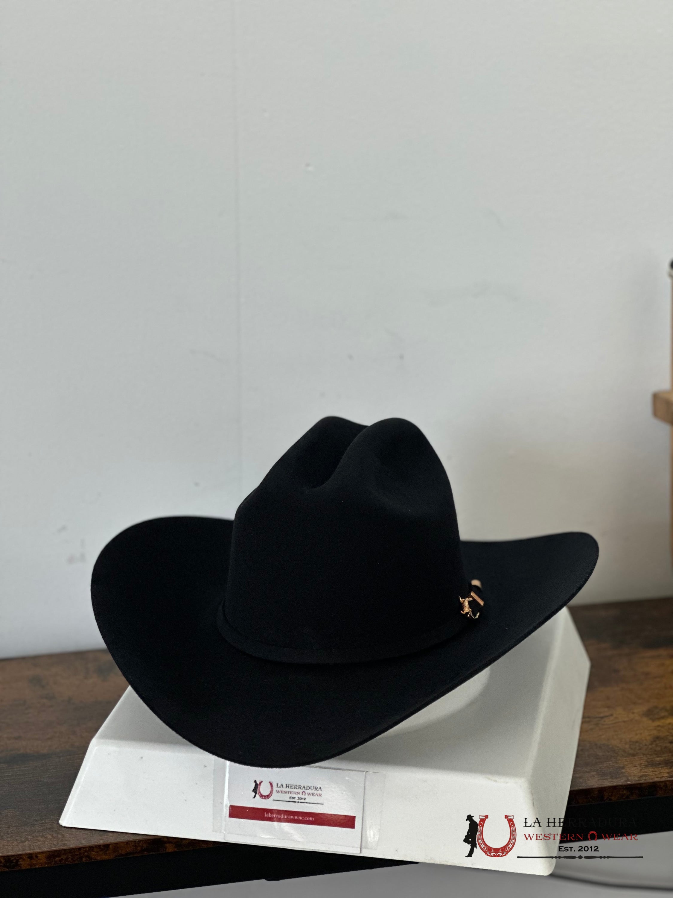 Cuadra 6X Caiman Black Felt Hat