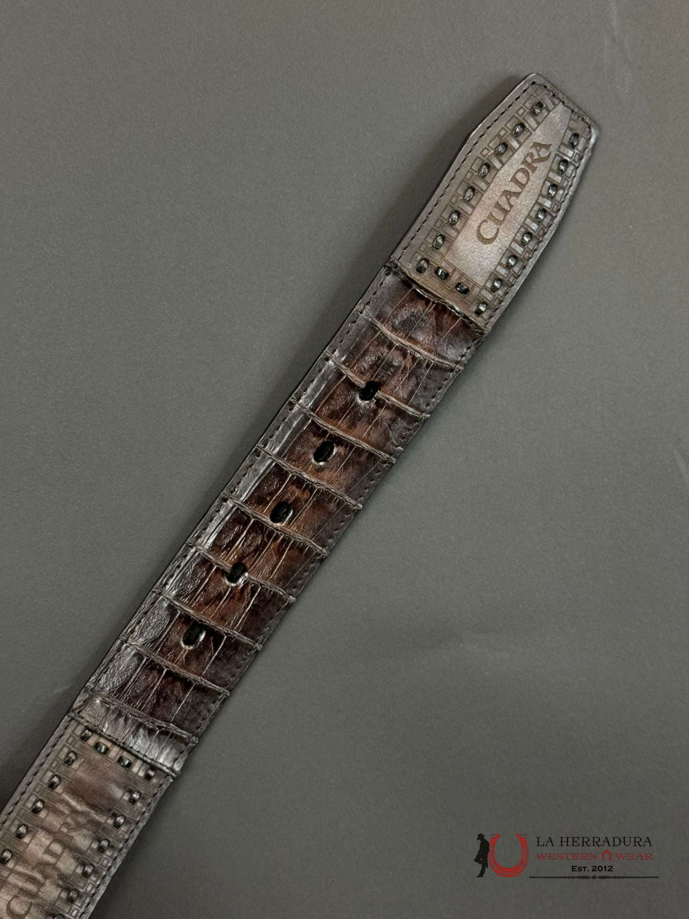 Cuadra Belt Arauco Chocolate Caiman Lasted & Woven Cinturones Hombres