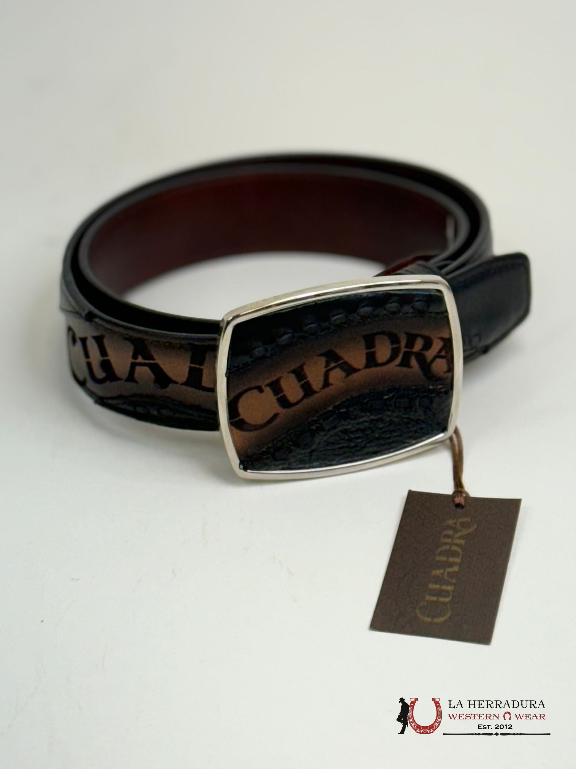 Cuadra Belt Res Castello Tobacco Laser & Woven Cinturones Hombres