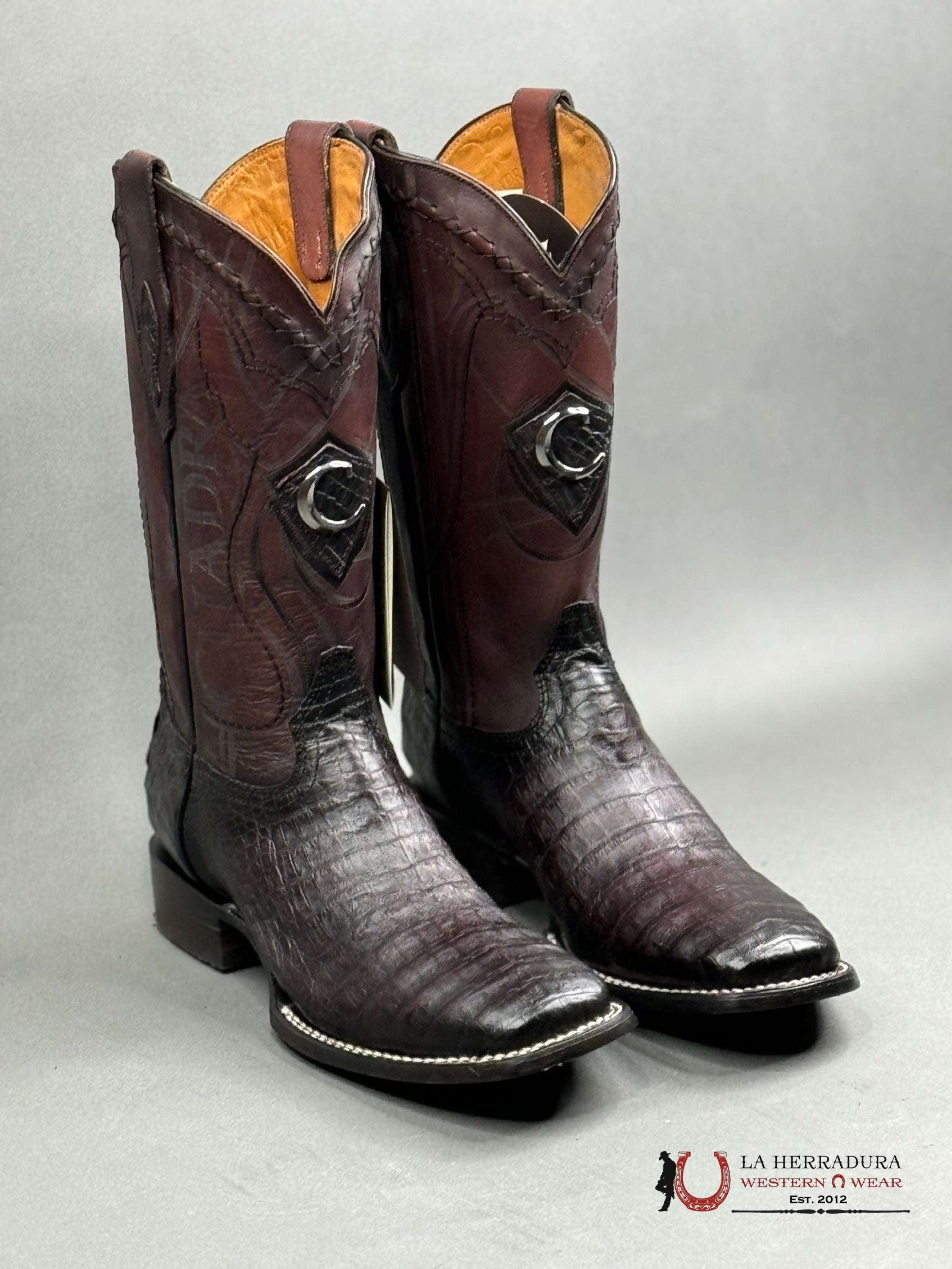 Cuadra Boot Fuscus Belly Blackcherry Square Toe Botas Hombres