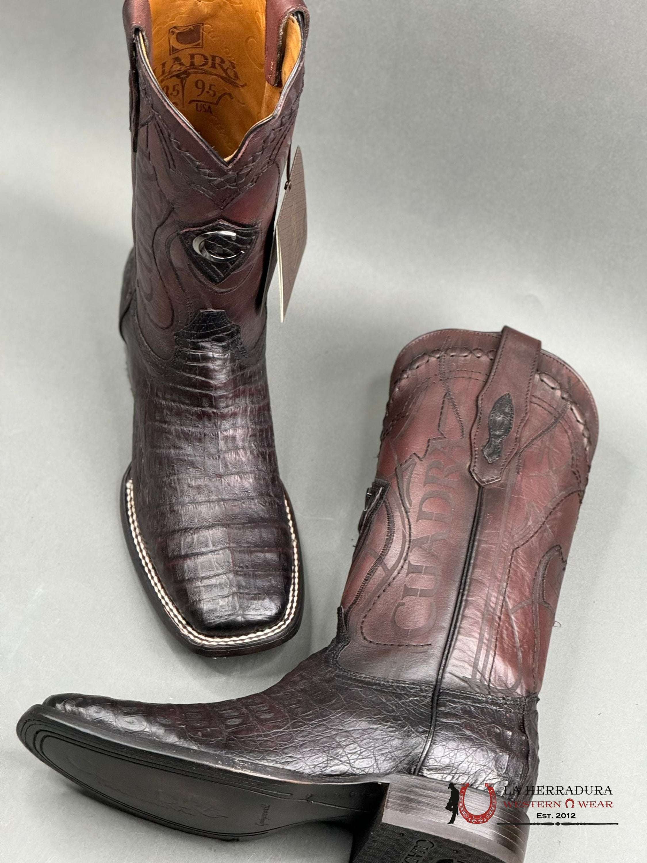 Cuadra Boot Fuscus Belly Blackcherry Square Toe Botas Hombres