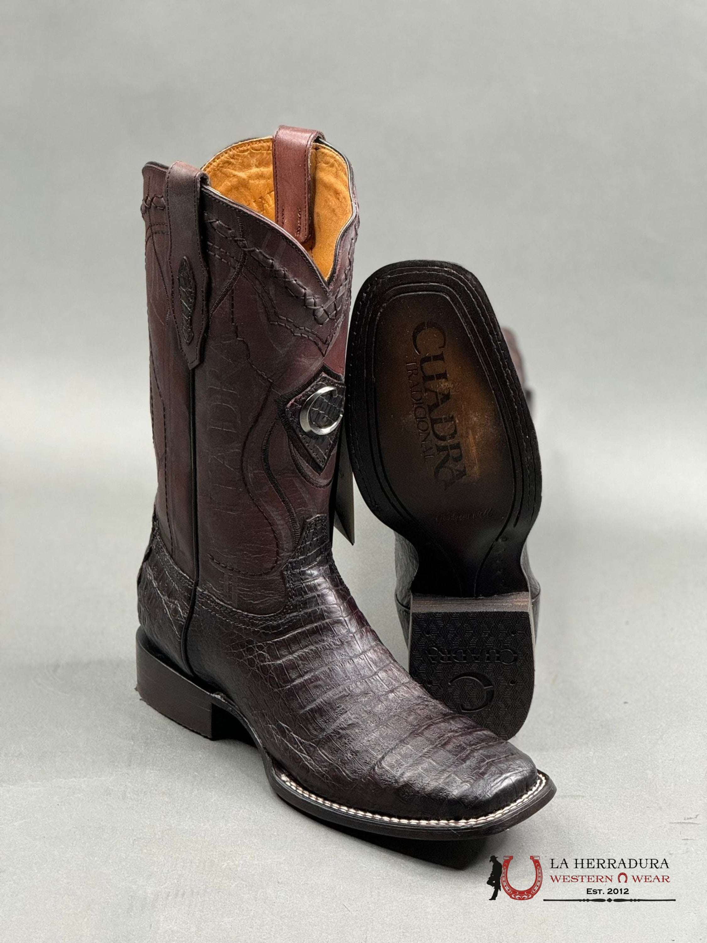Cuadra Boot Fuscus Belly Blackcherry Square Toe Botas Hombres