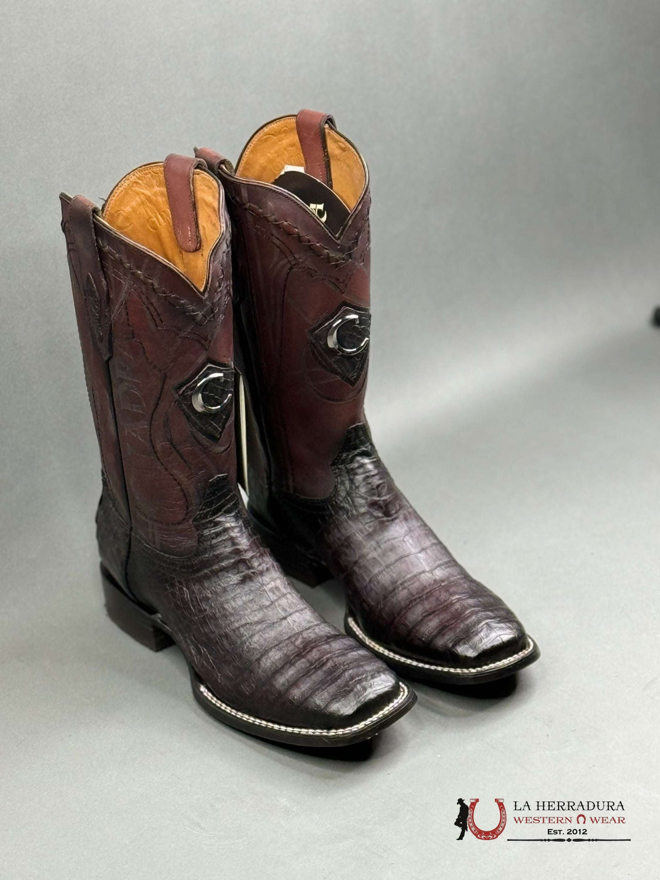 Cuadra Boot Fuscus Belly Blackcherry Square Toe Botas Hombres
