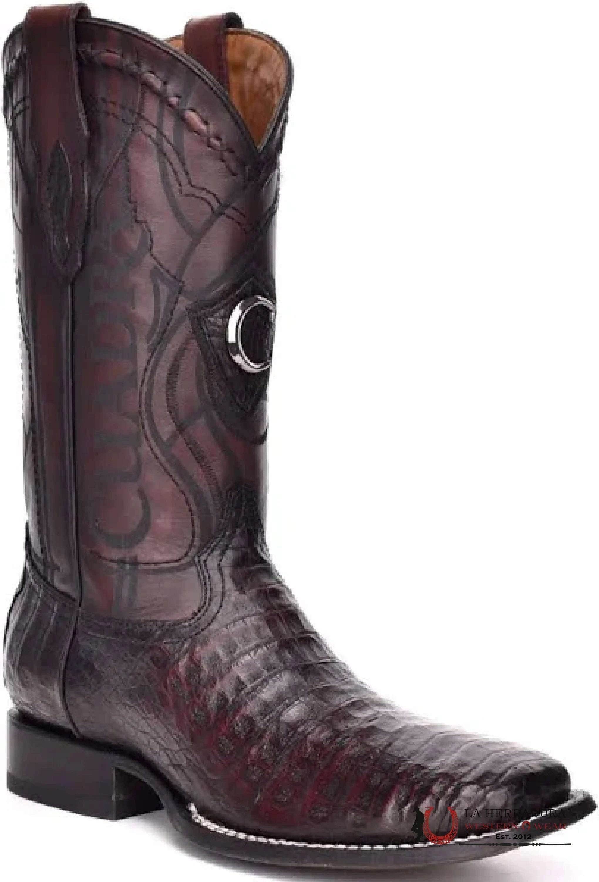 CUADRA BOOT FUSCUS BELLY BLACKCHERRY SQUARE TOE BOTAS HOMBRES