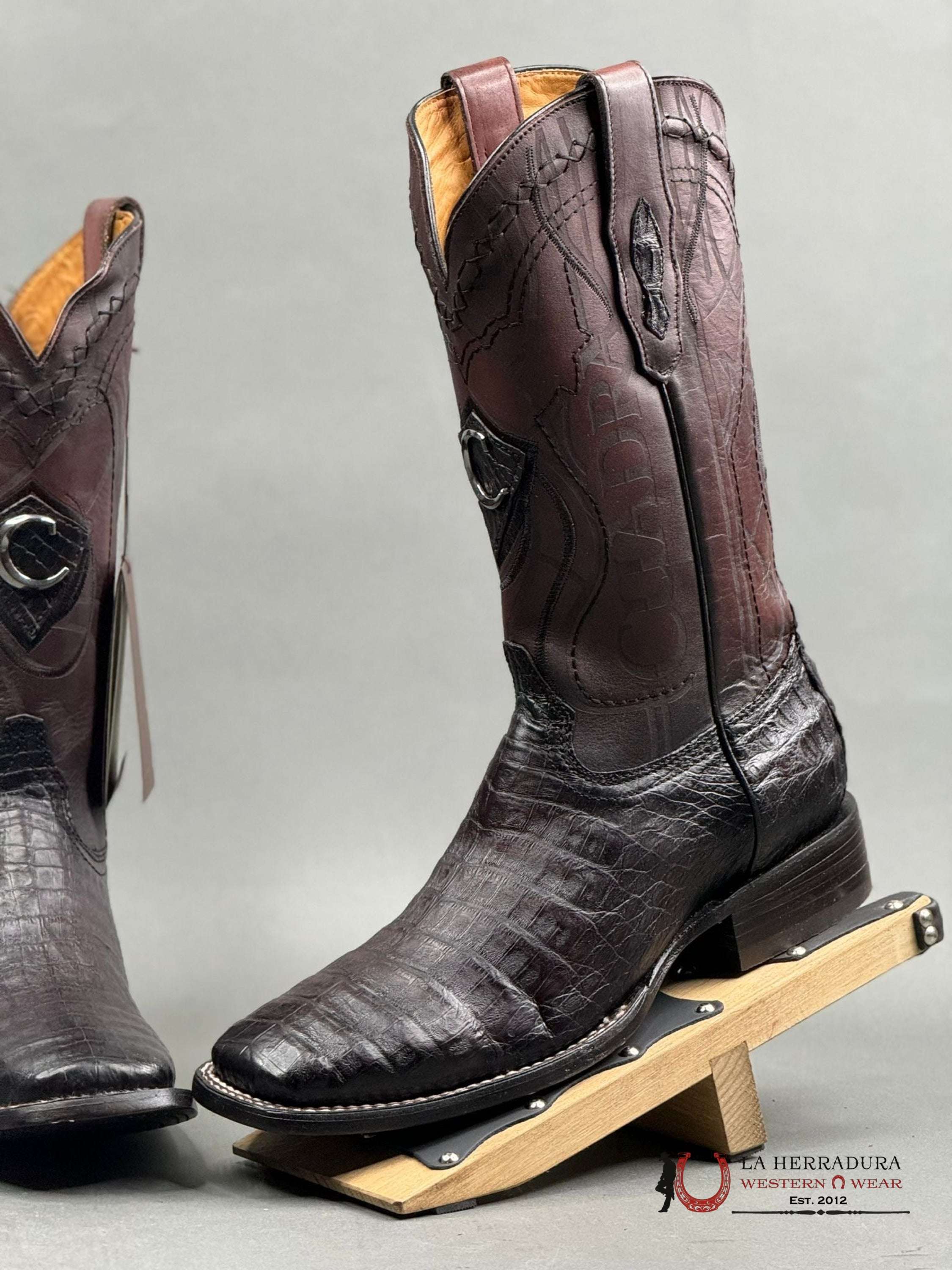 Cuadra Boot Fuscus Belly Blackcherry Square Toe Botas Hombres