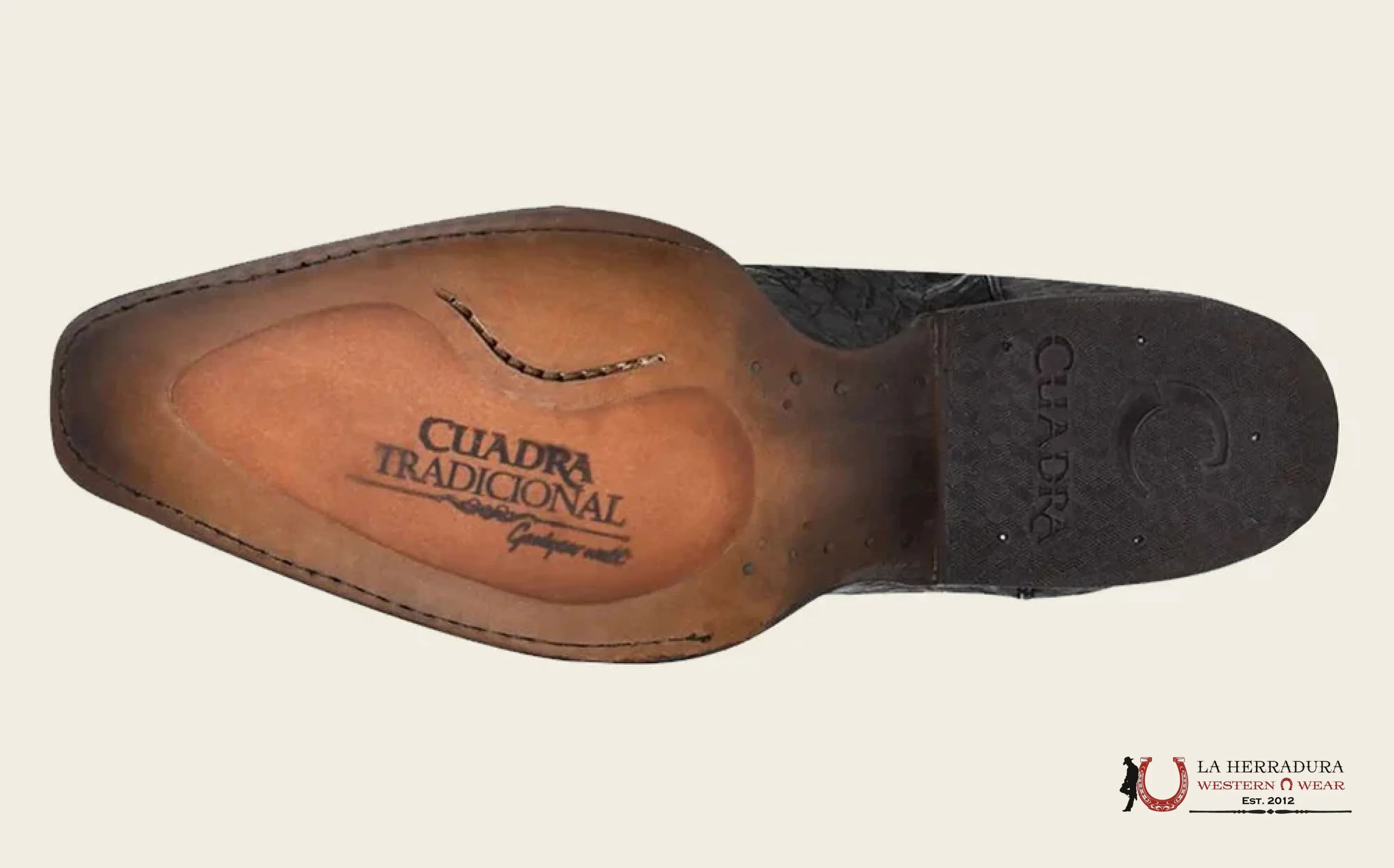 CUADRA BOOT FUSCUS BELLY CAIMAN LASER BLACK PLUNGE POINT TOE 2B10FY BOTAS HOMBRES