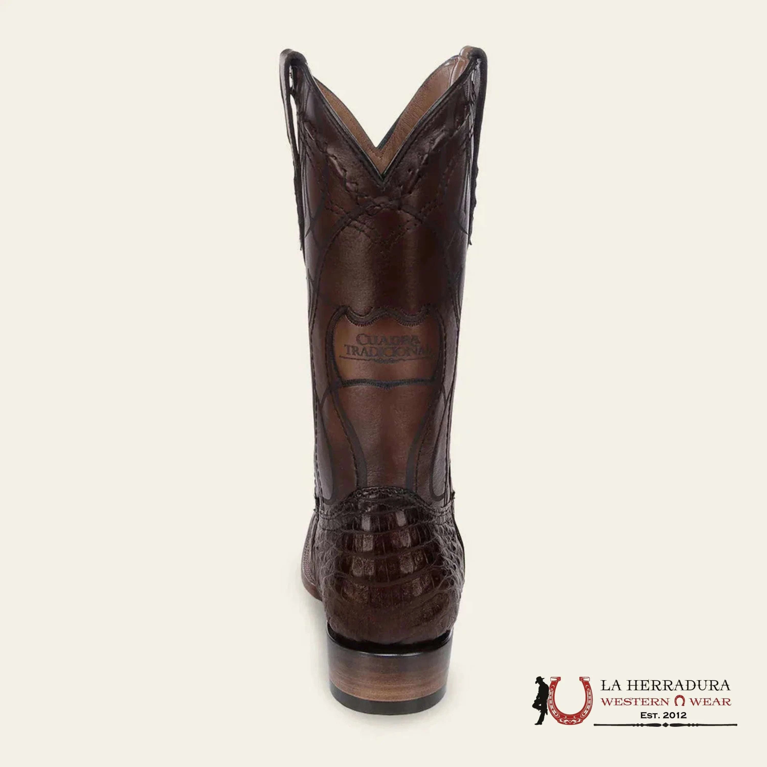 CUADRA BOOT FUSCUS BELLY CAIMAN PARIS CAFÉ SQUARE TOE CU456 BOTAS HOMBRES