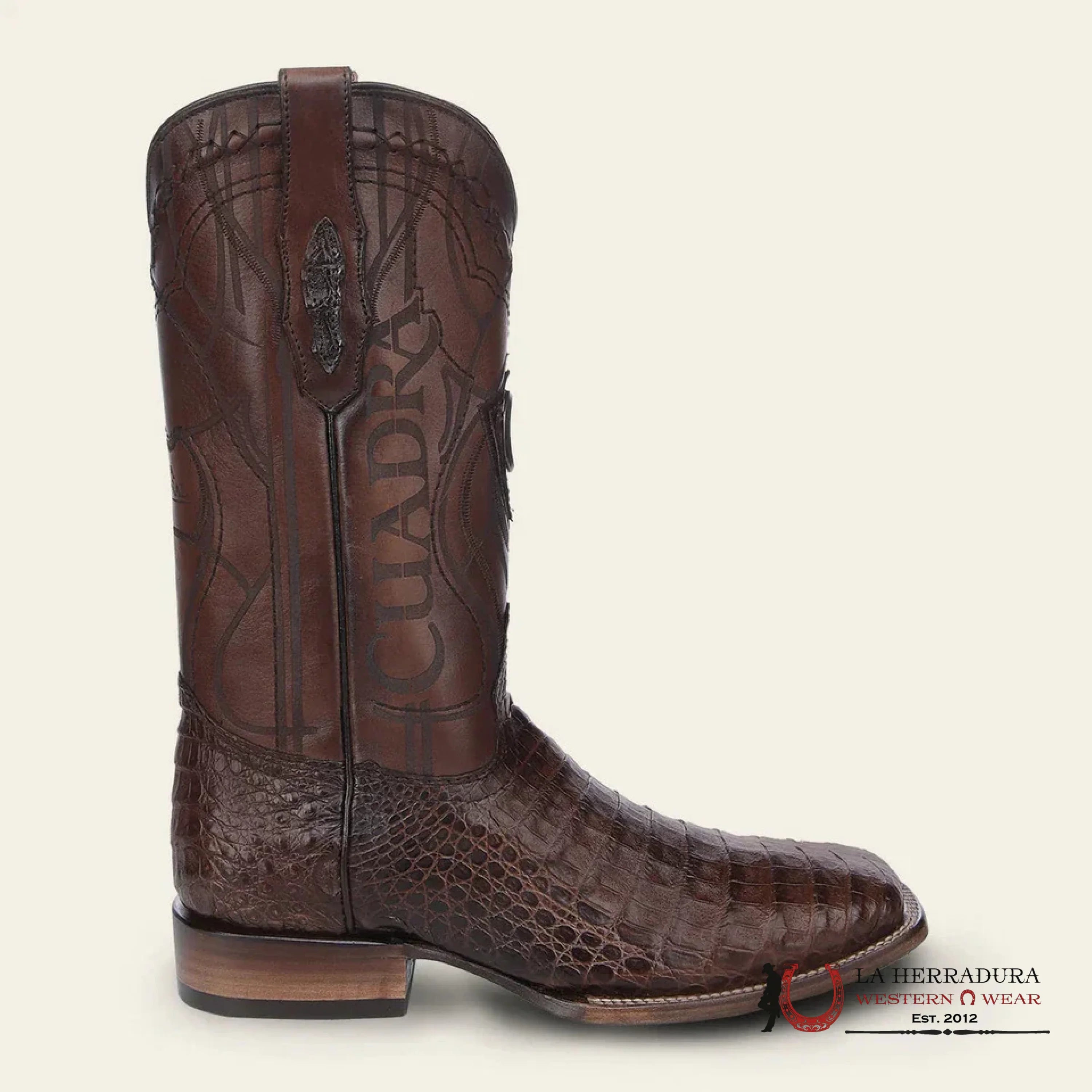 CUADRA BOOT FUSCUS BELLY CAIMAN PARIS CAFÉ SQUARE TOE CU456 BOTAS HOMBRES