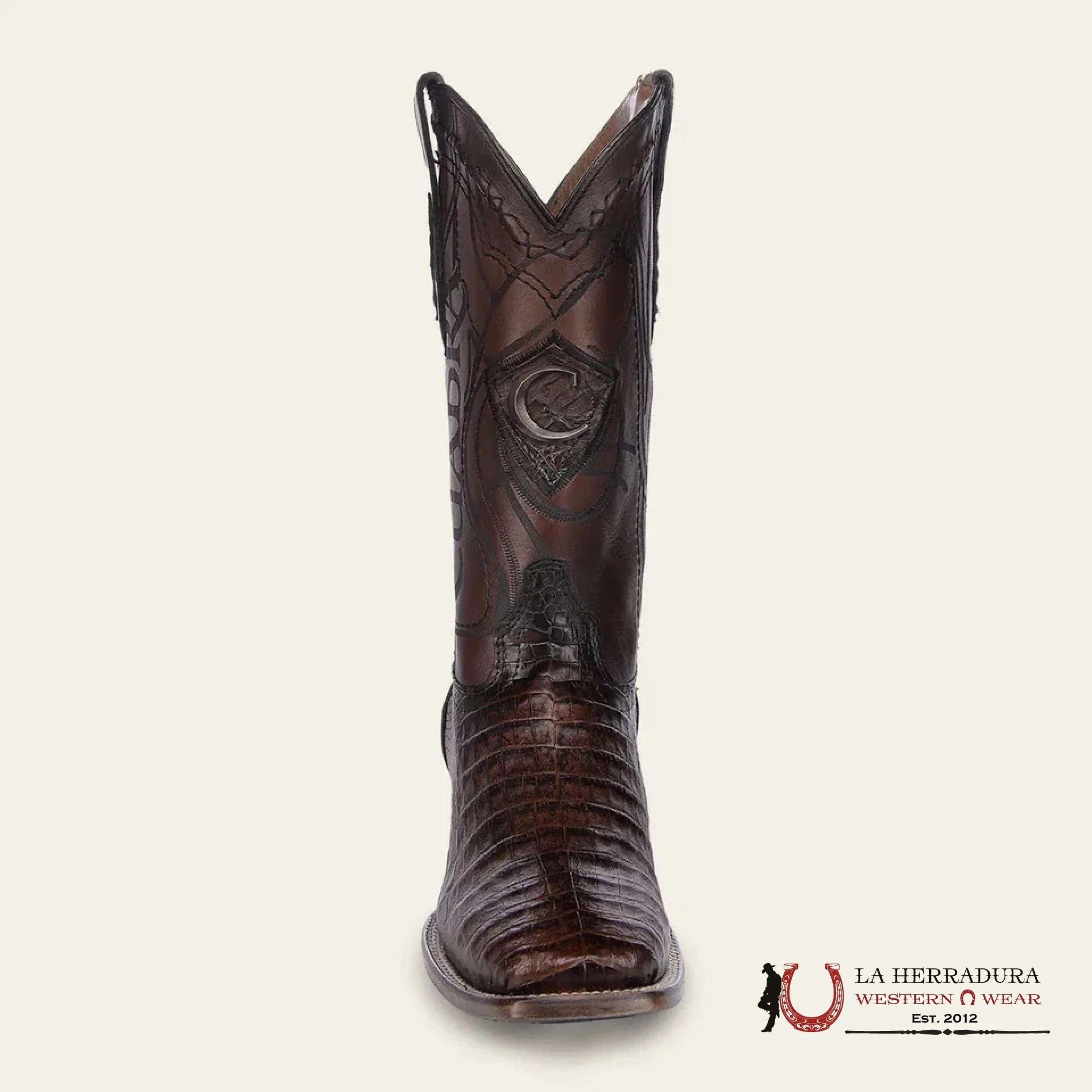 CUADRA BOOT FUSCUS BELLY CAIMAN PARIS CAFÉ SQUARE TOE CU456 BOTAS HOMBRES