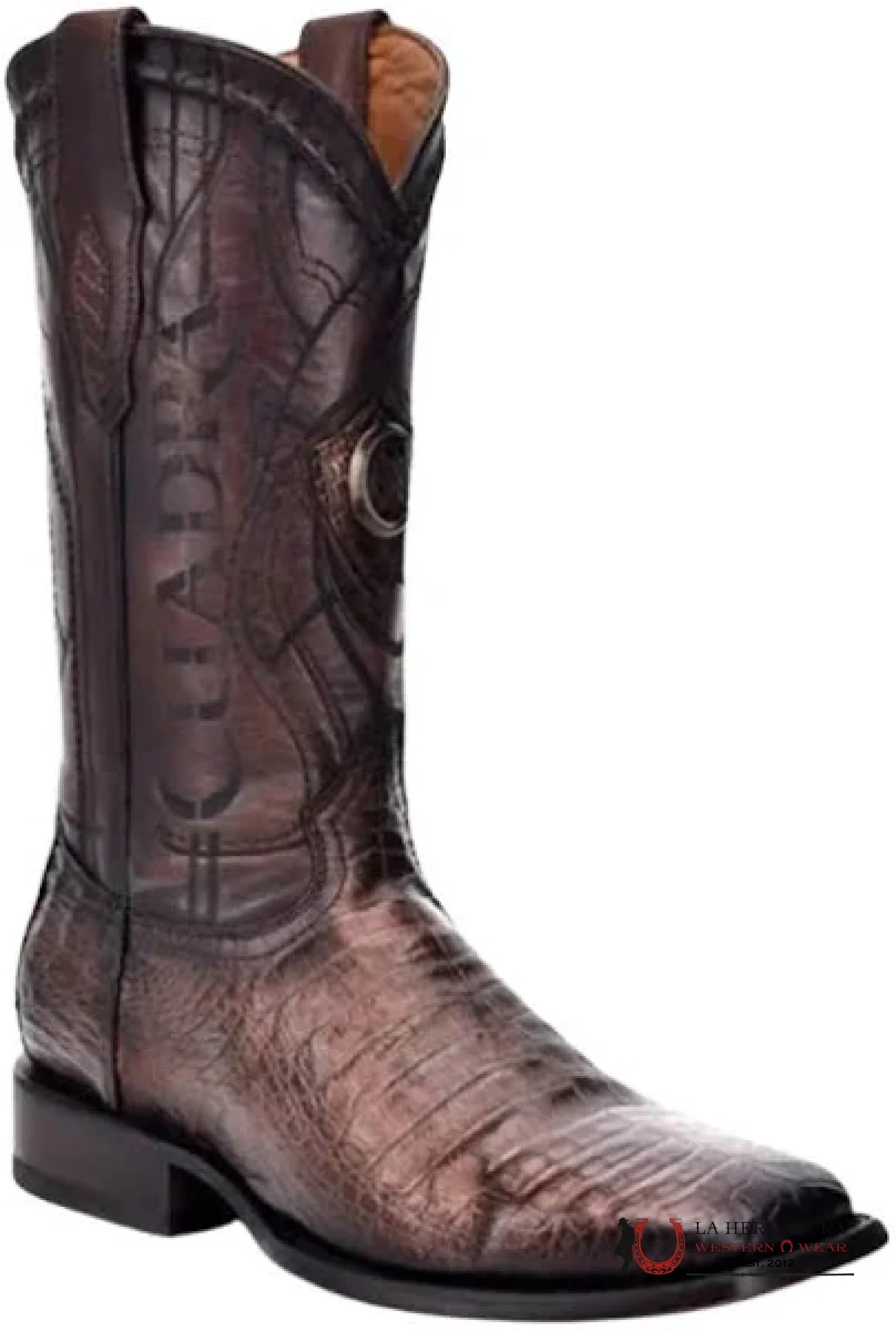CUADRA BOOT FUSCUS BELLY CAIMAN PORTO MAPLE LASER & EMBROIDERY SQUARE TOE CU620 CUARDRA MENS BOOTS
