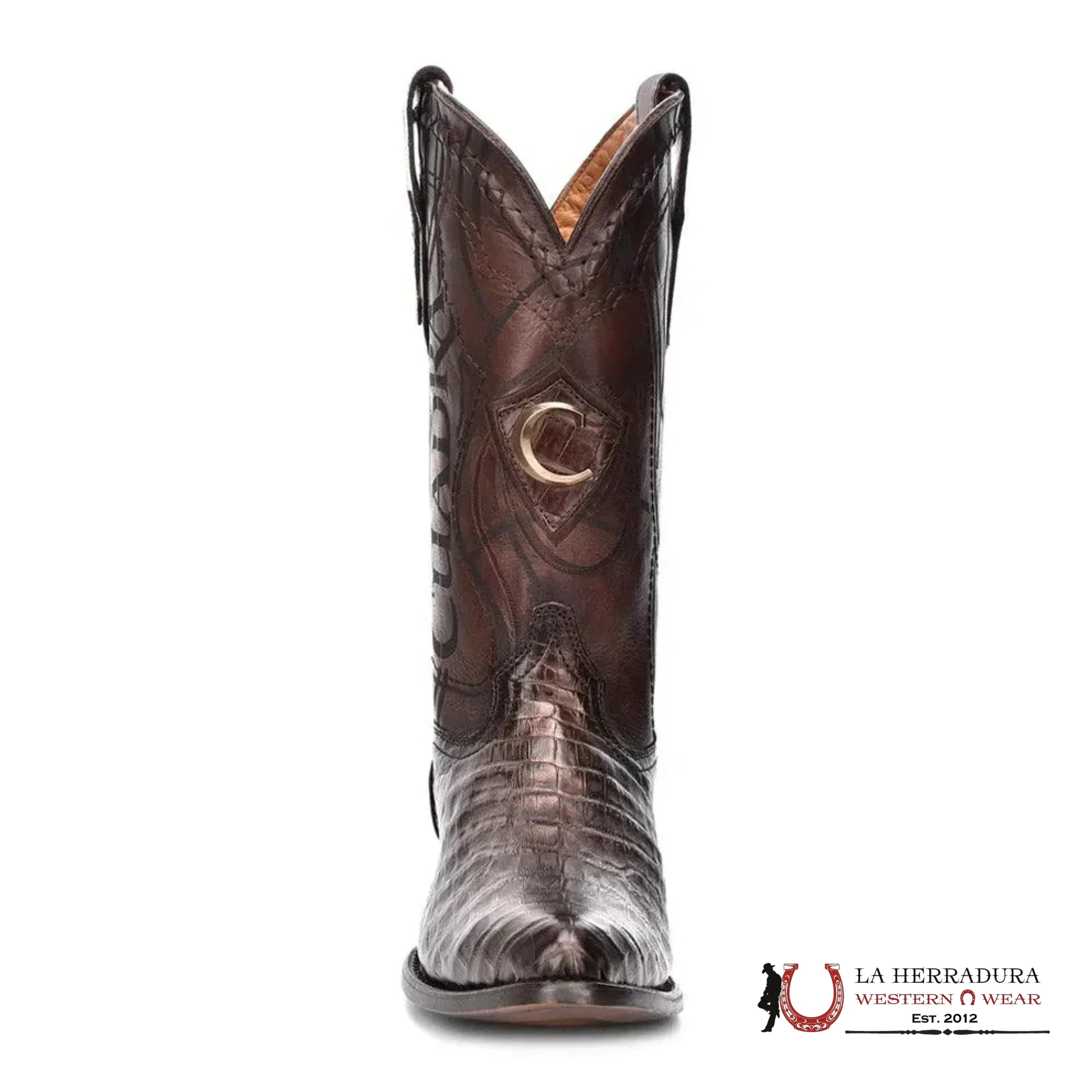 CUADRA BOOT FUSCUS BELLY PARIS CAFE BROWN CAIMAN LASER ROUND TOE CU424 BOTAS HOMBRES