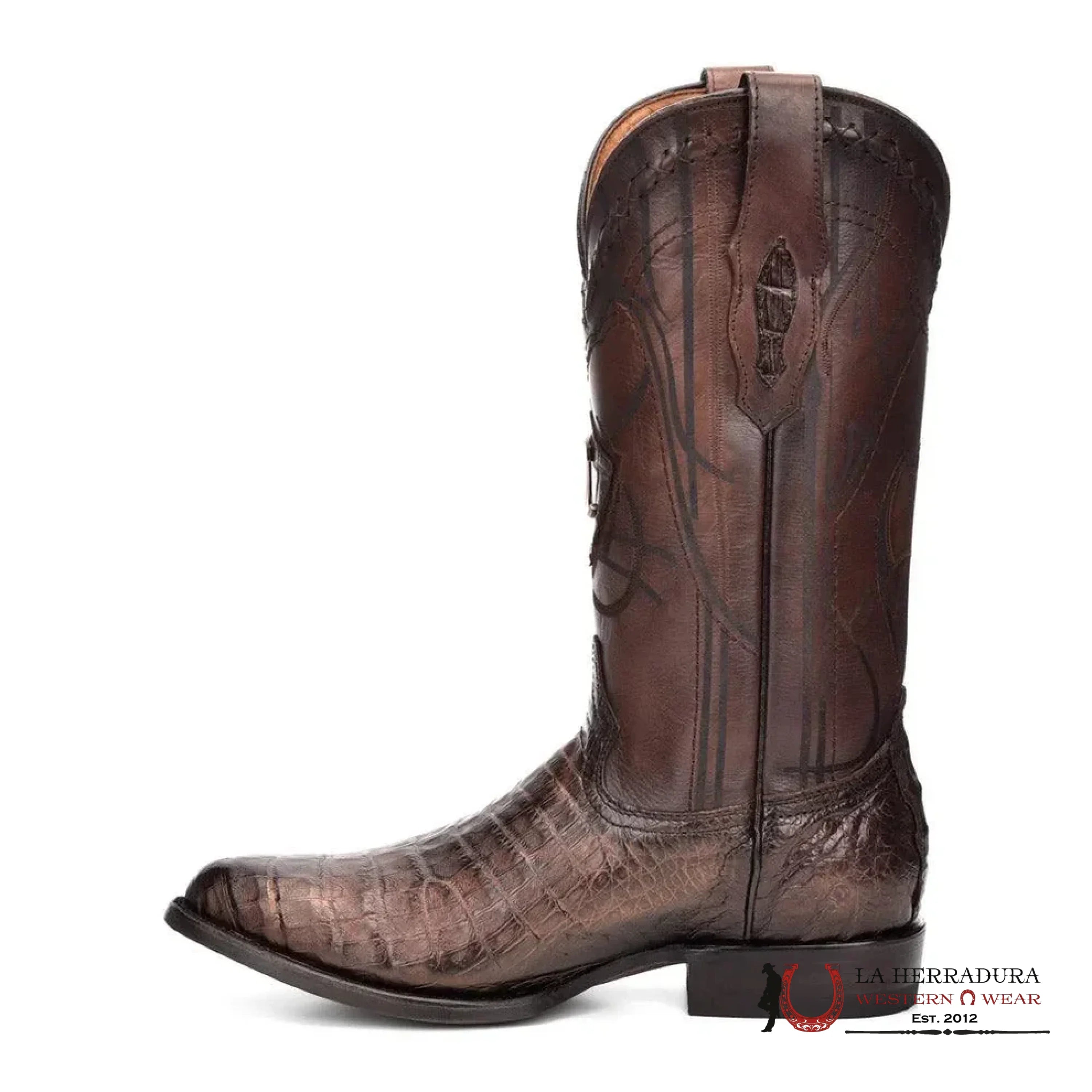 CUADRA BOOT FUSCUS BELLY PARIS CAFE BROWN CAIMAN LASER ROUND TOE CU424 BOTAS HOMBRES