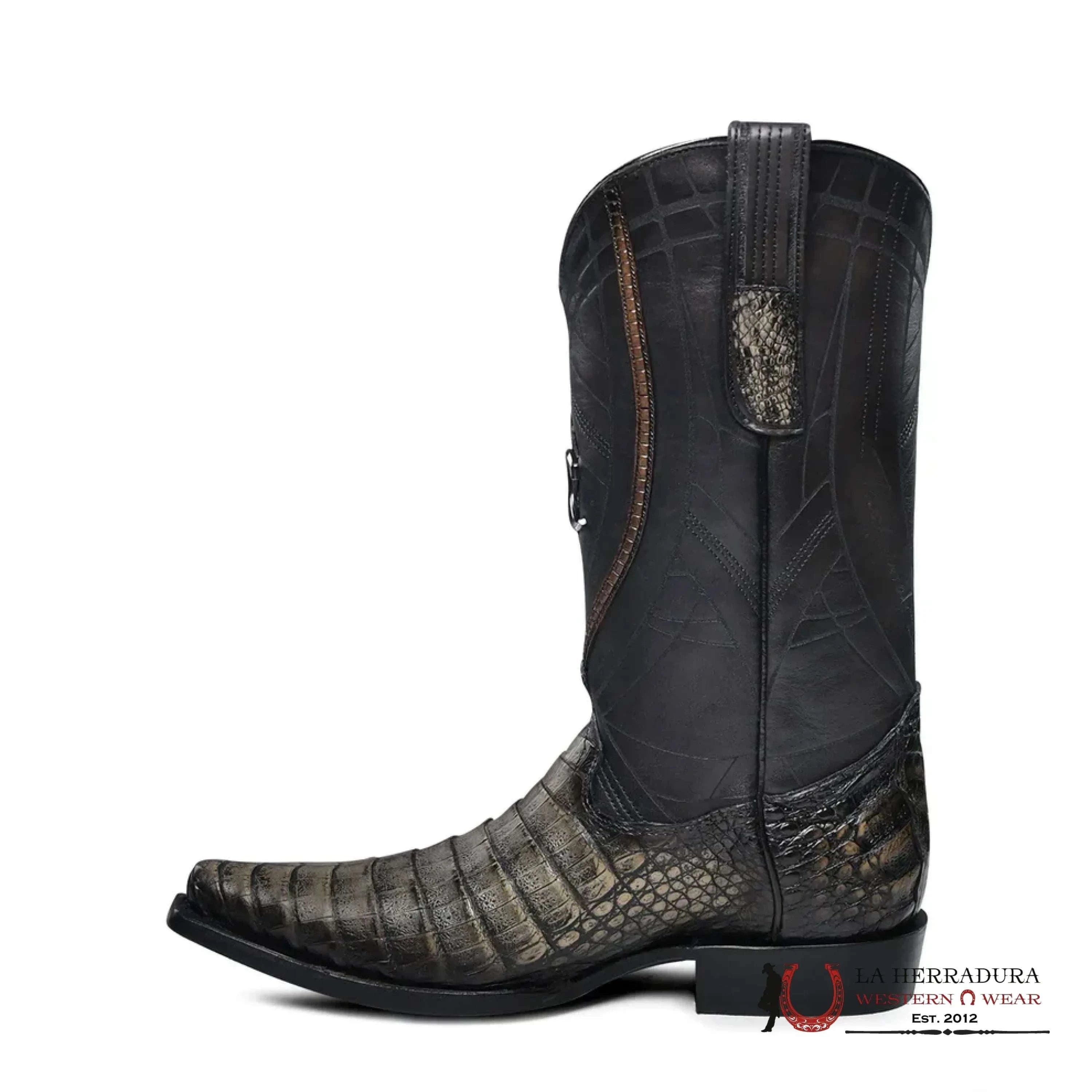 CUADRA BOOT FUSCUS LOMO BELLY ATLANTIC BLACK SAND SNIP TOE CU842 BOTAS HOMBRES