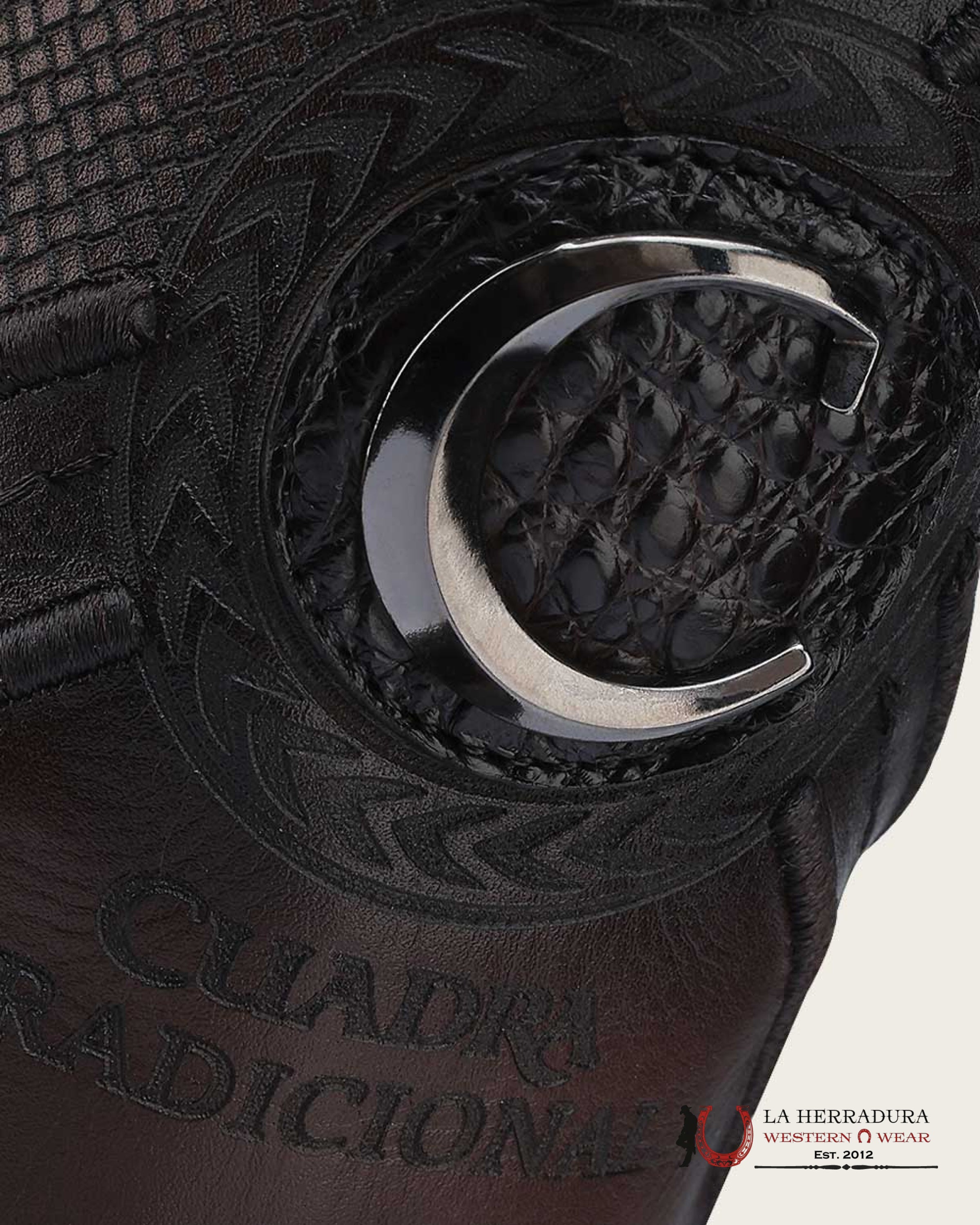 CUADRA BOOT FUSCUS LOMO BELLY CAIMAN PUNGE CAFE LASER & EMBROIDERY WOVEN ROUND TOE 2H0AFY CUARDRA MENS BOOTS